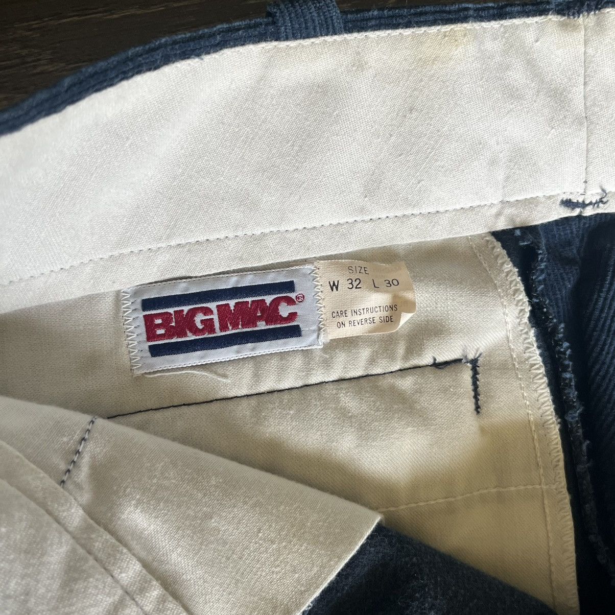 Big Mac Vintage 1980s Big Mac Blue Corduroy Pants Trousures 32x30 Size US 32 / EU 48 - 9 Thumbnail