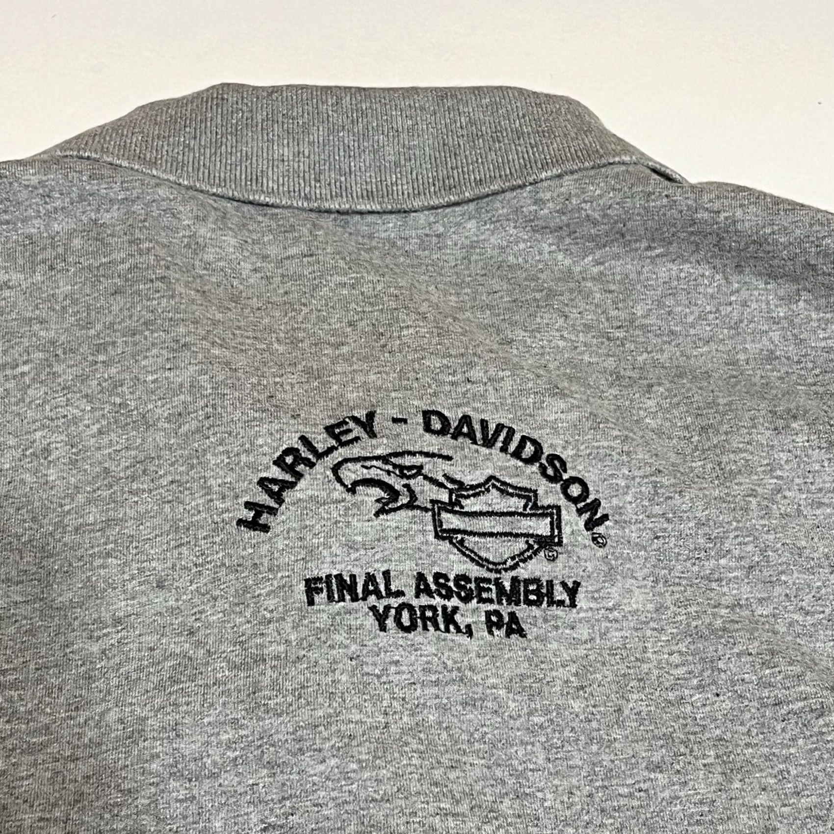 Harley Davidson Harley-Davidson Polo Shirt Mens Large Embroidered Gray 100% Cotton Casual Short Sleeve Shirt Size US L / EU 52-54 / 3 - 4 Thumbnail
