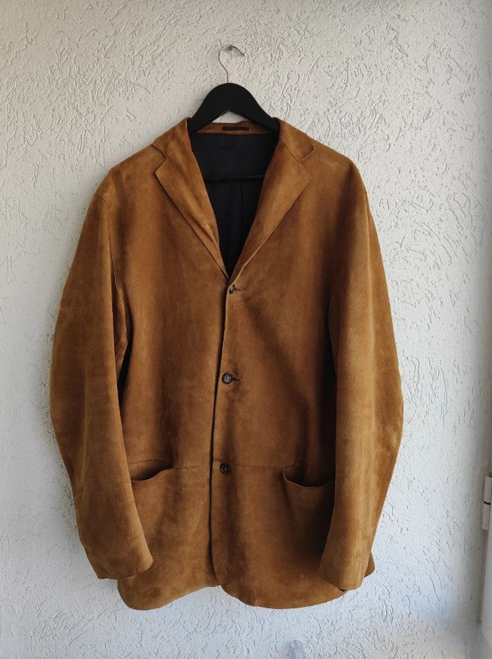 Jil Sander Jil Sander Sude Leather Blazer Jacket Coat Size US L / EU 52-54 / 3 - 1 Thumbnail