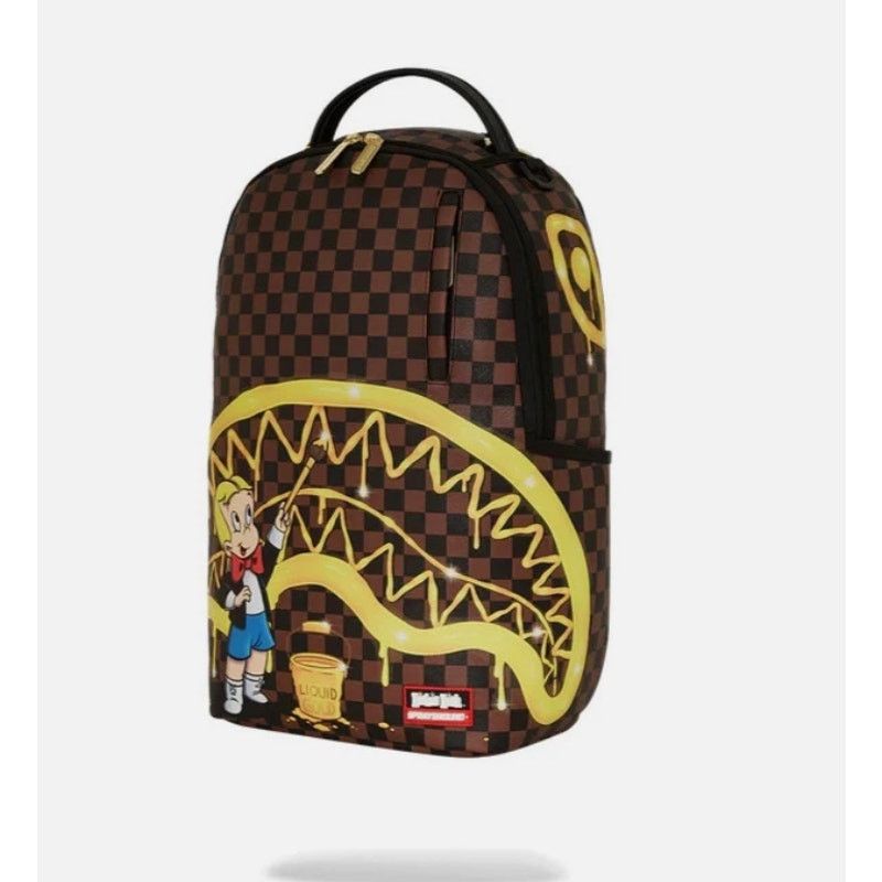 Sprayground SPRAYGROUND x RICHIE RICH PAINT THE SHARK GOLD BACKPACK Size ONE SIZE - 2 Thumbnail