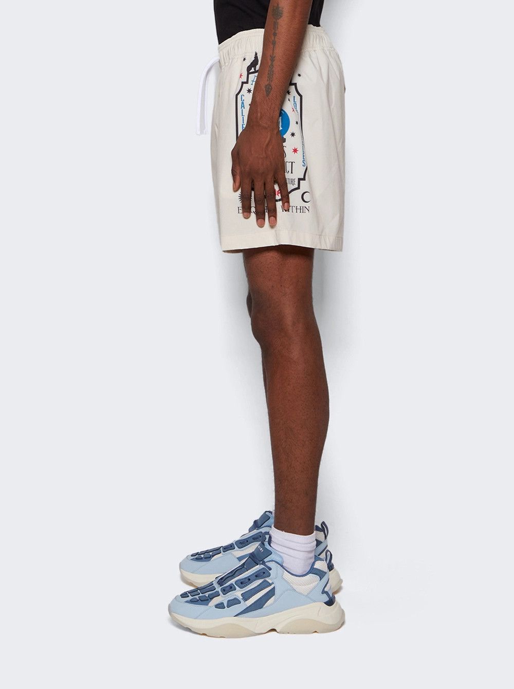 Amiri o1mle0925 Amiri Fortune Swim Trunks Short in White Size US 32 / EU 48 - 4 Thumbnail
