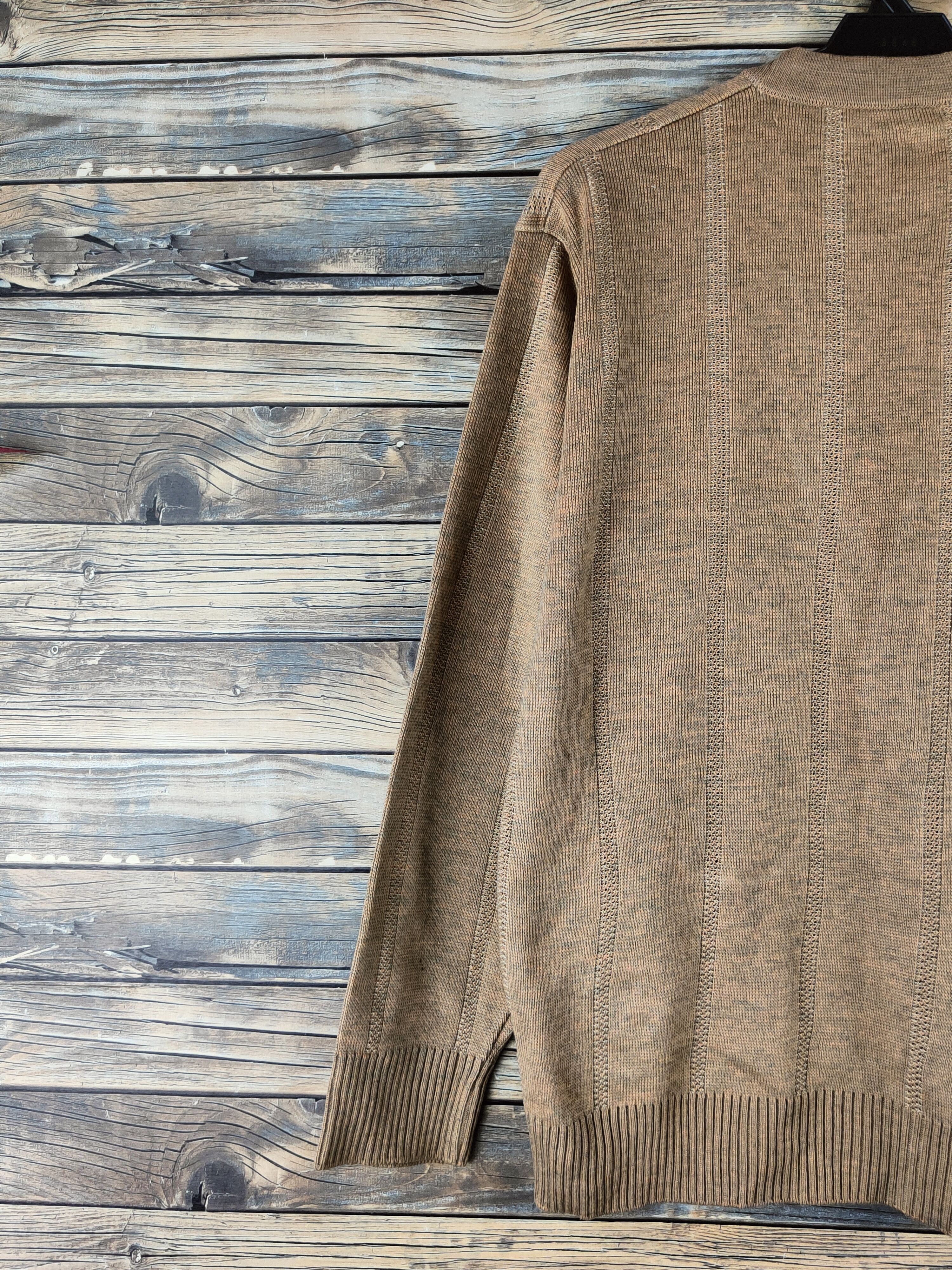Japanese Brand DL Hankyu Beige Knitwear Cardigan #46-190 Size US L / EU 52-54 / 3 - 8 Thumbnail