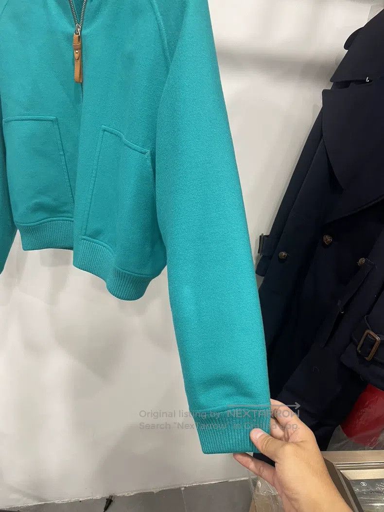 Hermes Hermes Peacock Blue Cashmere Women's Jacket Size XS / US 0-2 / IT 36-38 - 5 Thumbnail
