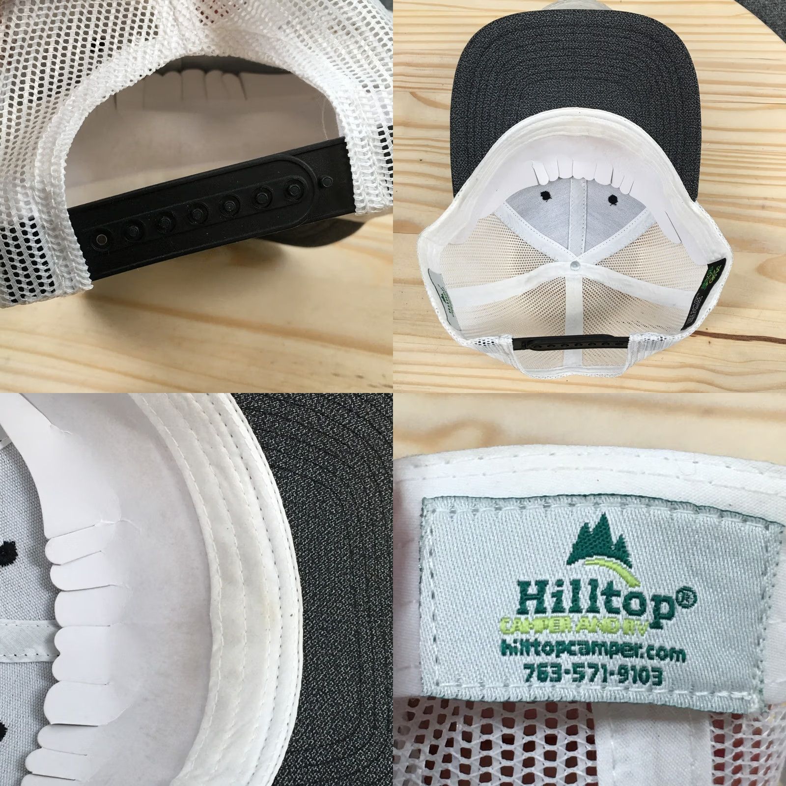 Camper Hilltop Camper And RV Trucker Hat Unisex Black One Size Curved Brim Embroidered Size ONE SIZE - 8 Thumbnail