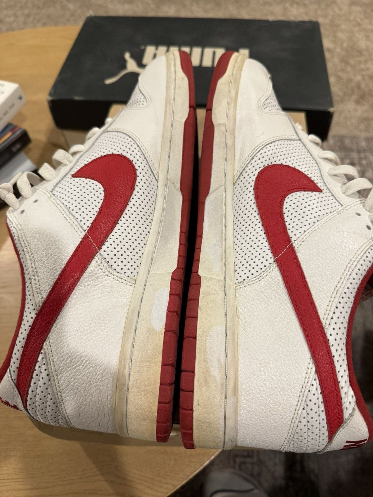Nike 2005 Nike Dunk Low - White / Red (309431 162) - Size 13 Size US 13 / EU 46 - 7 Thumbnail