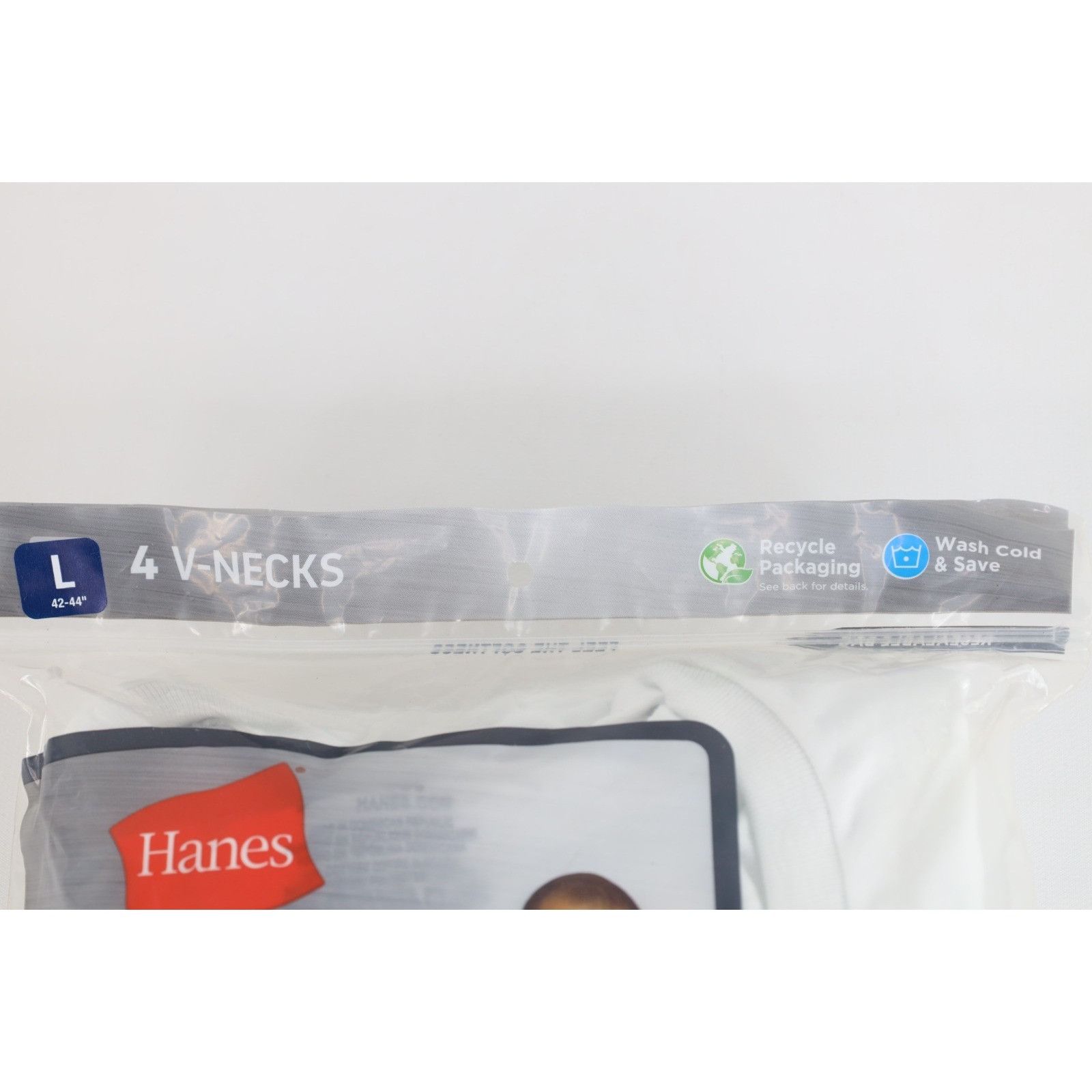 Hanes New Hanes Pack of 4 Blank Tagless V-Neck T-Shirt Size US L / EU 52-54 / 3 - 3 Thumbnail