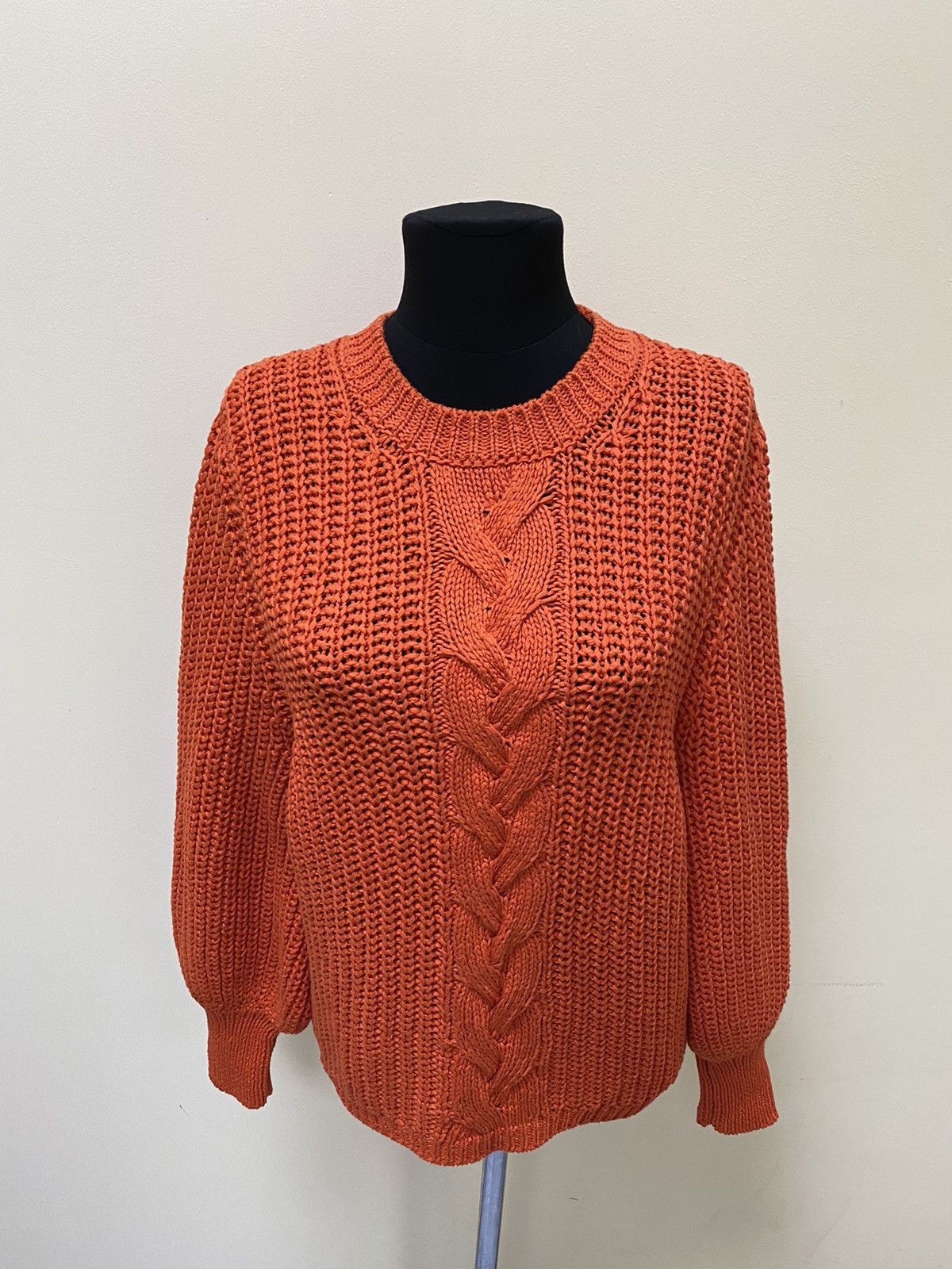 Sezane Sezane Orange Cotton Knit Jumper Sweater Size S Size S / US 4 / IT 40 - 4 Thumbnail