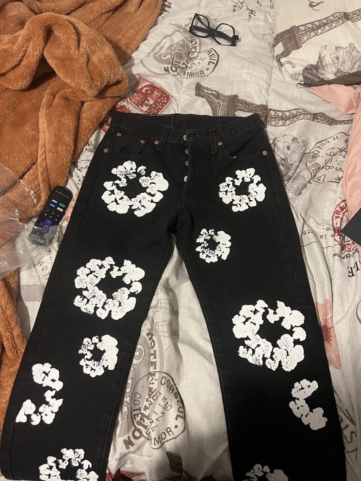 DENIM TEARS Levi’s X Denim Tears The Cotton Wreath Jean ‘Black’ Grailed