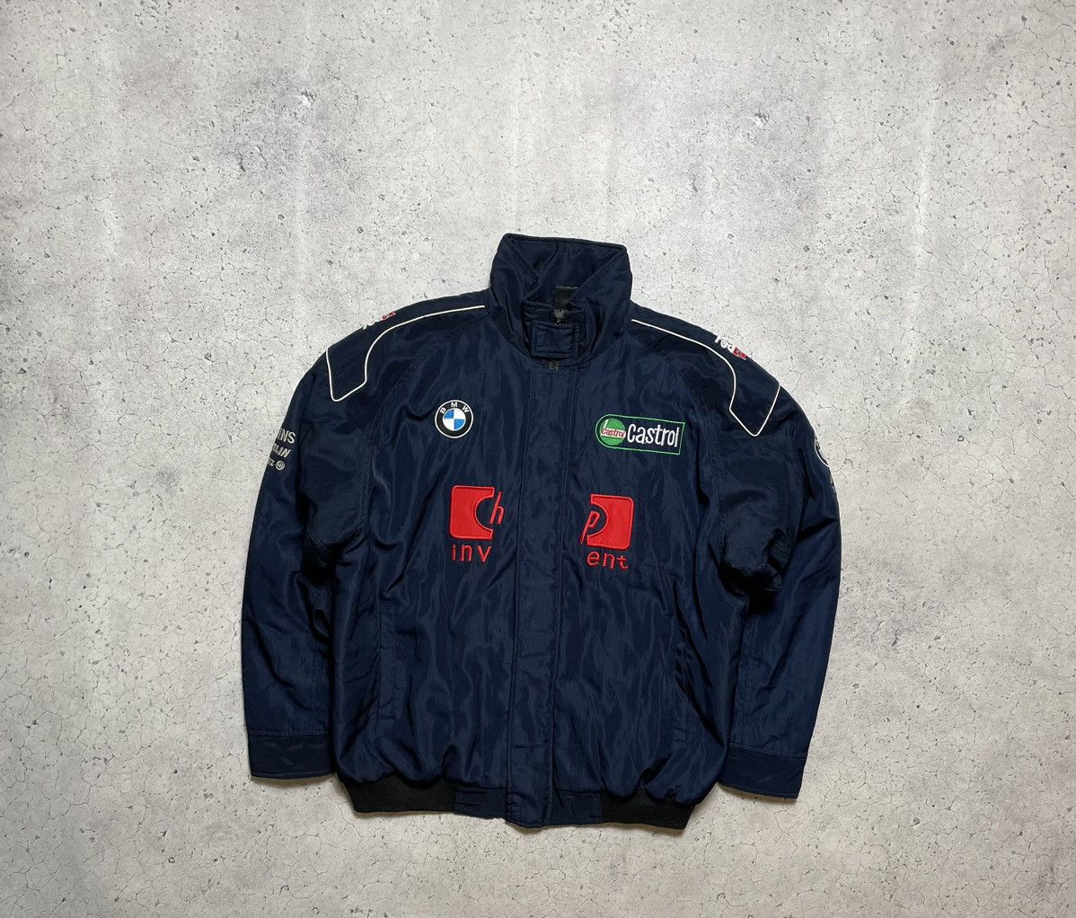 BMW Vintage BMW Bomber Racing Jacket Y2K Big Logo HP Y2K F1 Team Size US L / EU 52-54 / 3 - 1 Thumbnail