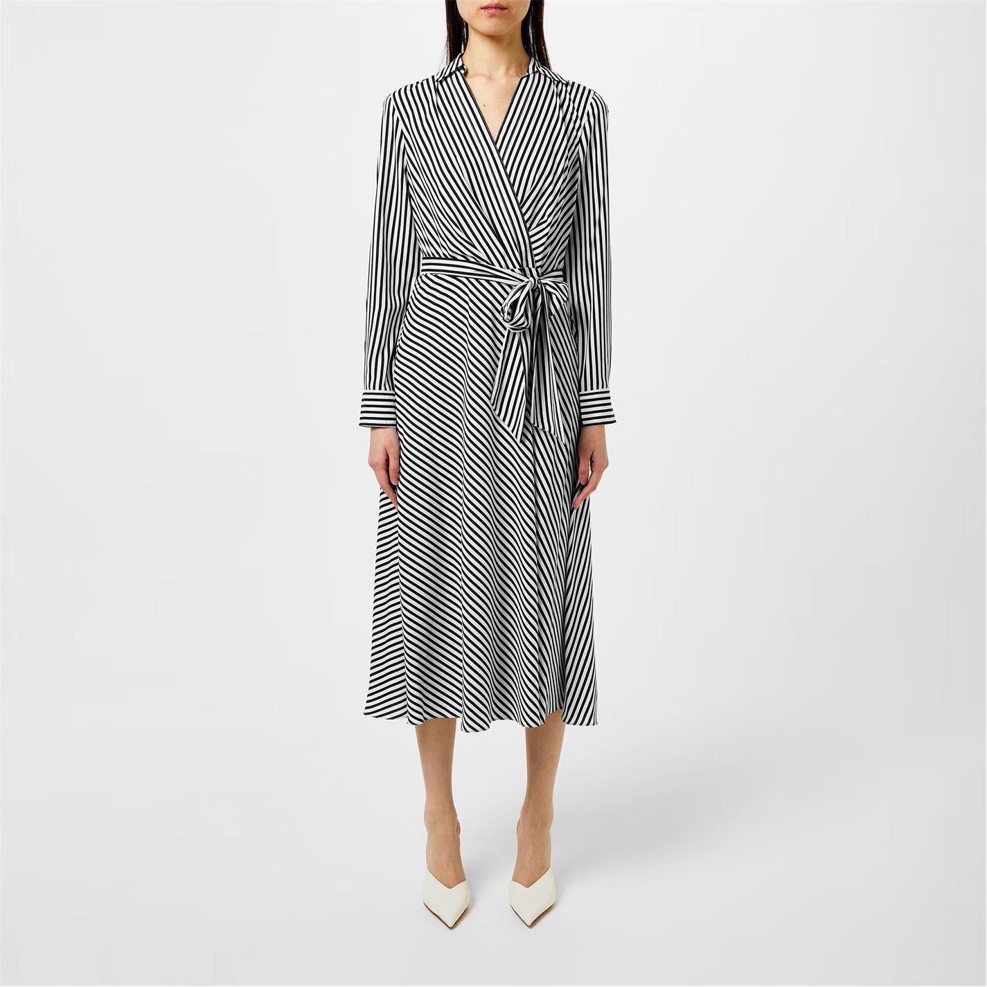 Lauren Ralph Lauren o1g2r1mq0825 Rowella Dress in Cream/Black Size XS / US 0-2 / IT 36-38 - 2 Thumbnail