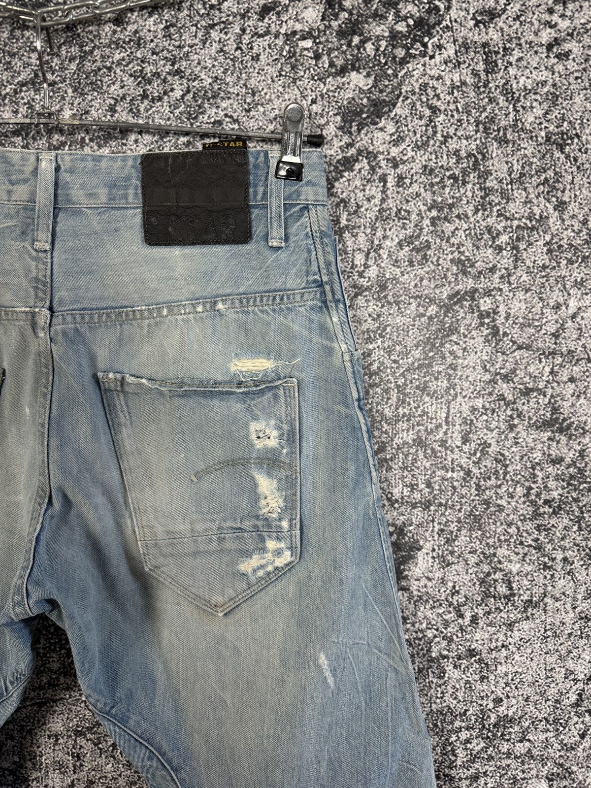 G-Star G-Star RAW Arc 3D Loose Tapered Jeans Distressed Italy Sz 30 Size US 30 / EU 46 - 13 Thumbnail