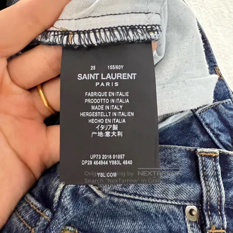 Saint Laurent Paris Saint Laurent Paris Sequin jeans Size 25" / US 0 / IT 36 - 4 Thumbnail