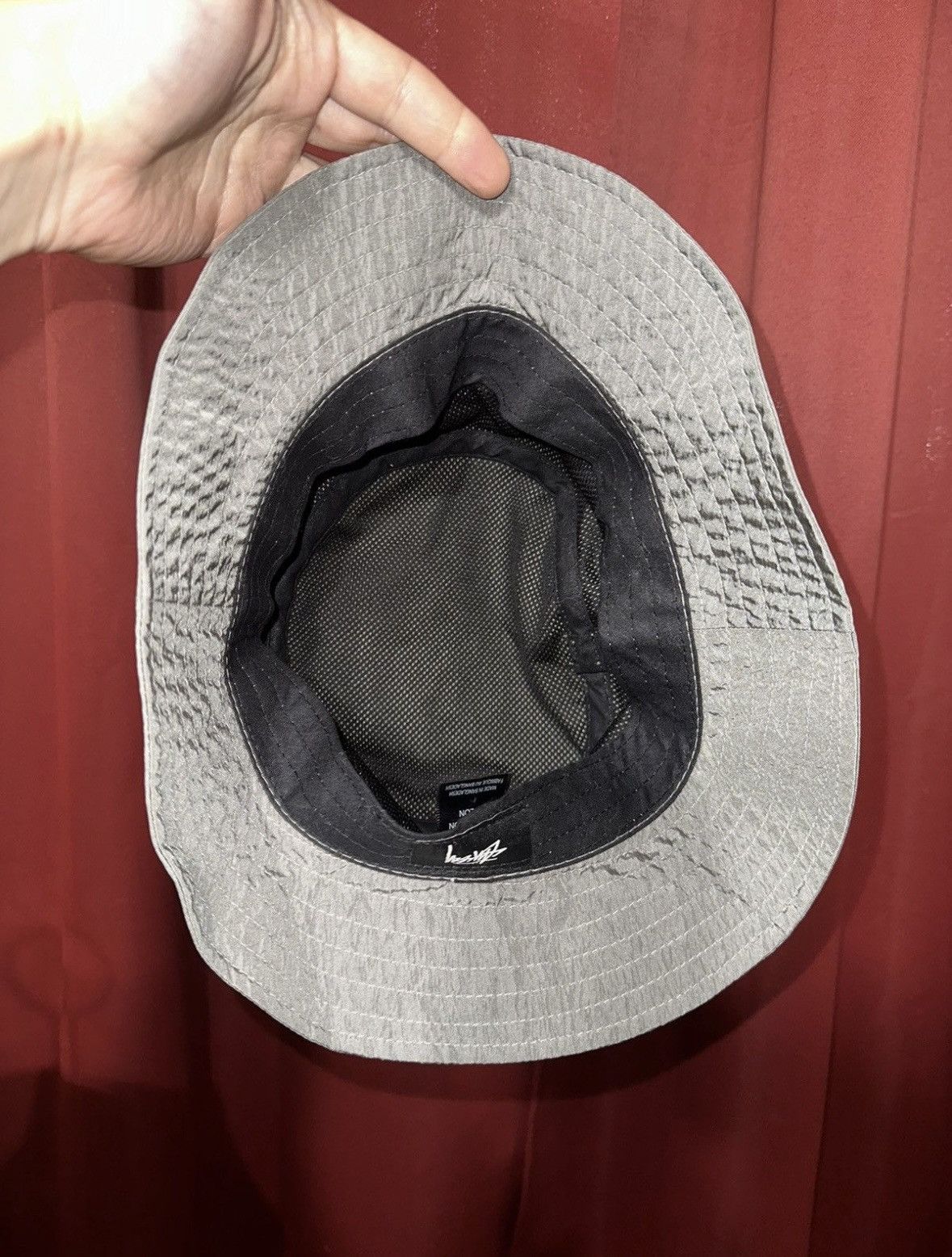 Stussy Stussy Taslan Bucket Hat Nylon Silver Grey Reflective Grail Size ONE SIZE - 3 Thumbnail