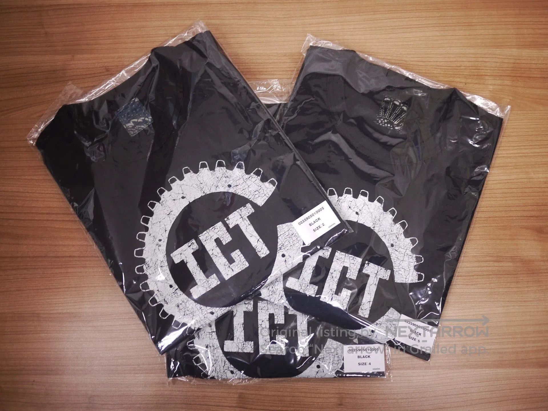 Visvim Black Short Sleeve T-Shirt with Gear and ICT Print. Size US M / EU 48-50 / 2 - 5 Thumbnail