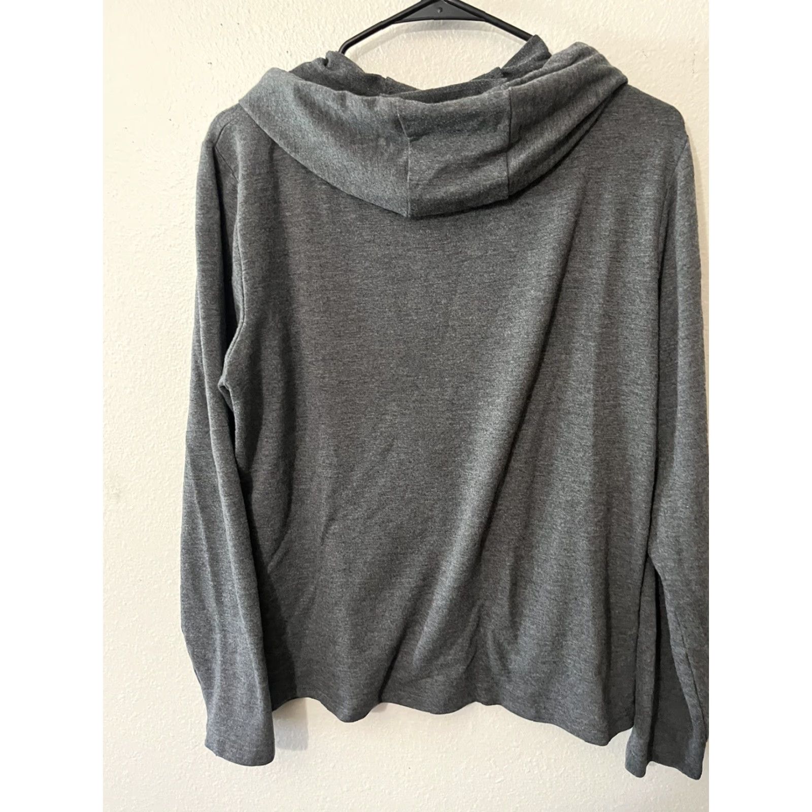 Nicole Miller NICOLE MILLER NEW YORK Active Womens Hoodie Size L Cropped Gray Thumb Holes Pullover Hooded Logo Athletic Modern City Outdoor Sports Size L / US 10 / IT 46 - 2 Thumbnail
