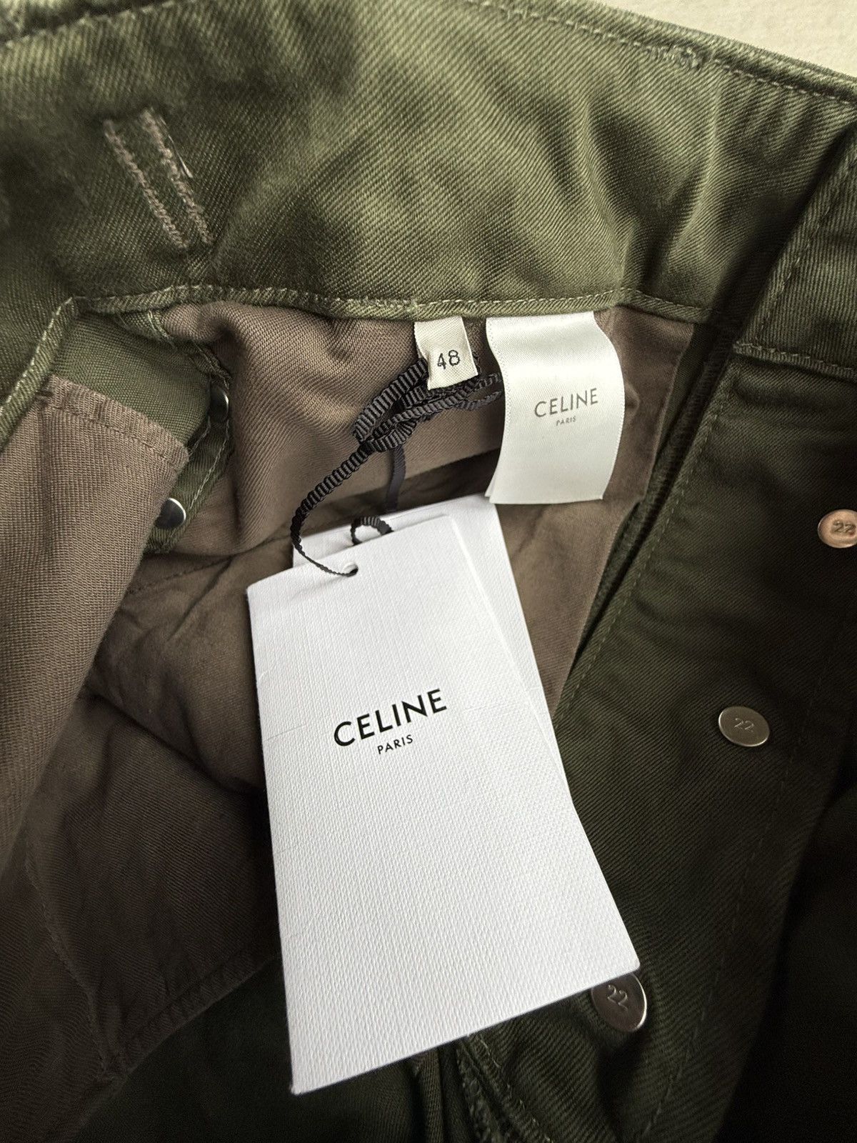 Celine × Hedi Slimane $1.2k SS22 Celine studded raw hem cargo shorts 48 Hedi Size US 30 / EU 46 - 14 Thumbnail