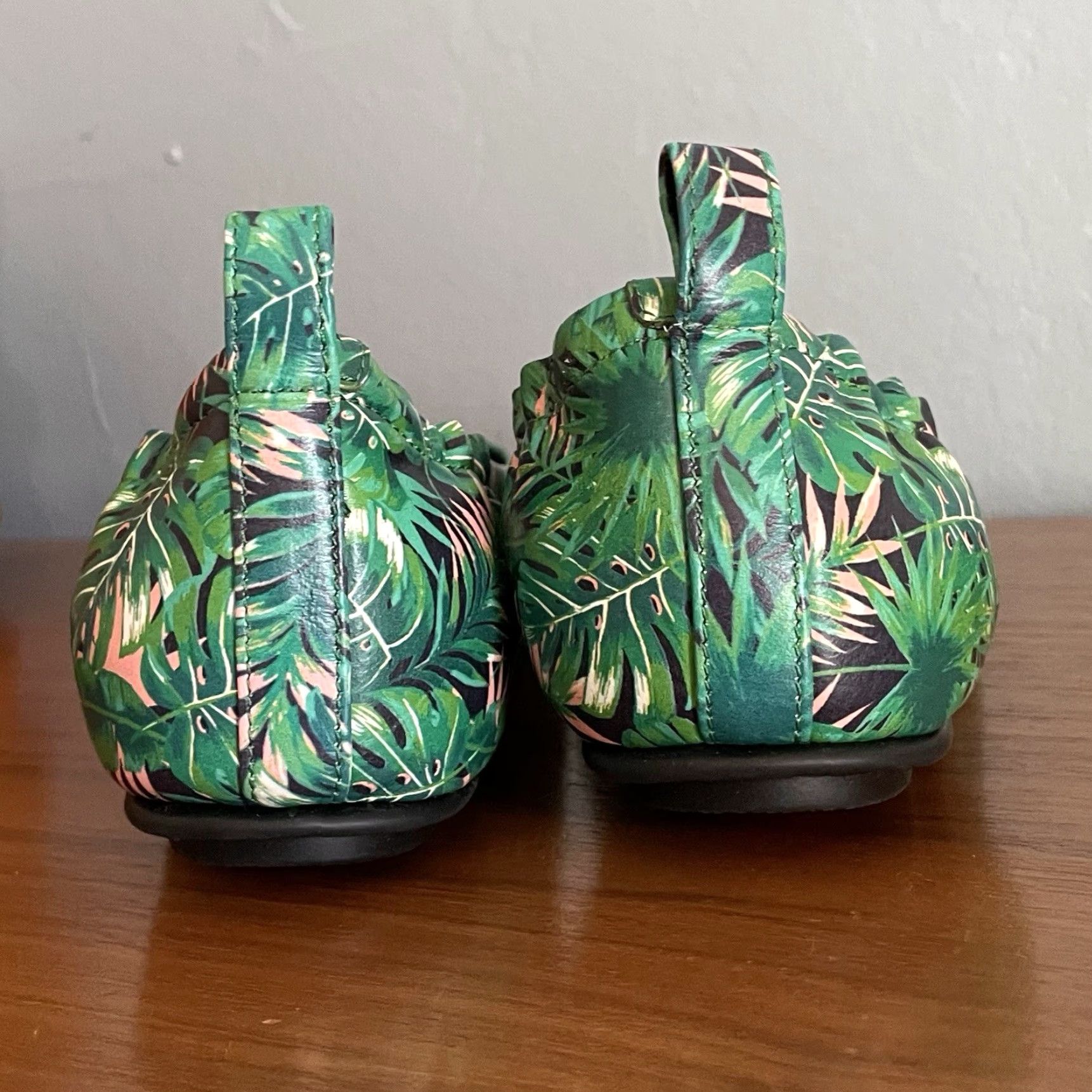 Vintage FitFlop Jungle-Print Soft Leather Ballet Flats Size 6 Green Jungle Print Size US 6 / IT 36 - 5 Thumbnail