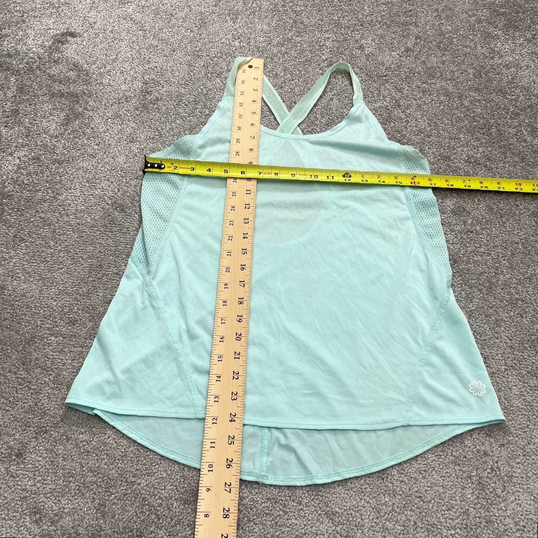 Pro Player Pro-Player Tank Top Womens M Green Halter Crisscross Back Sleeveless Relaxed 100% Polyester Athletic Activewear Shirt/Top Size M / US 6-8 / IT 42-44 - 6 Thumbnail