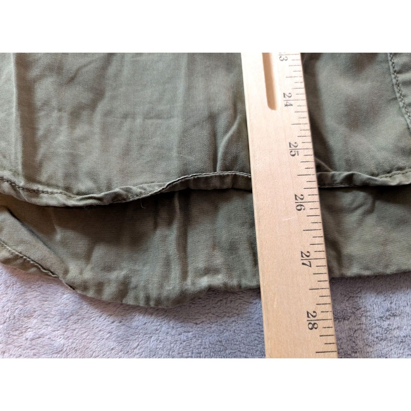 Buffalo David Bitton Buffalo David Bitton Button-Up Shirt Mens XL Lyocell Green Military Pockets Canvas Slim Casual Size US XL / EU 56 / 4 - 7 Thumbnail