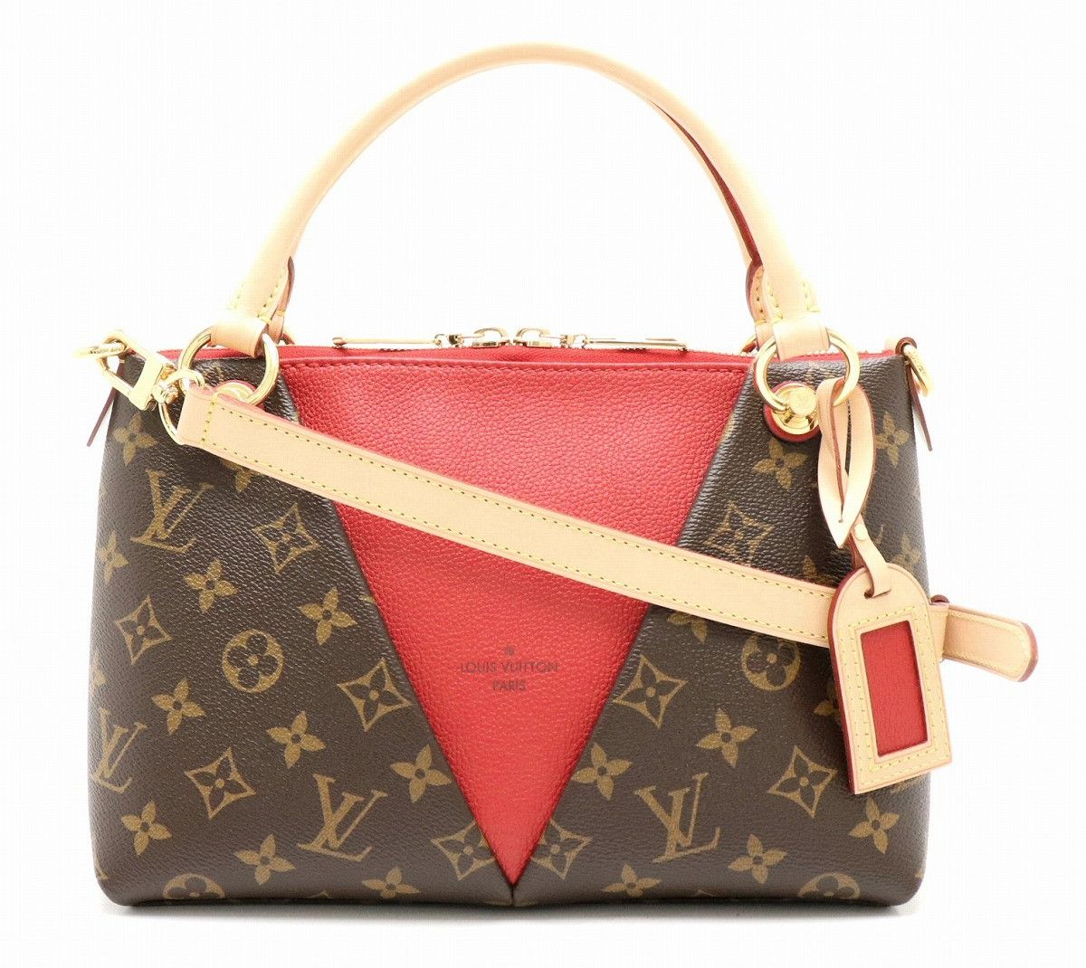 Image of Louis Vuitton Monogram V Tote Bb Red, Women's