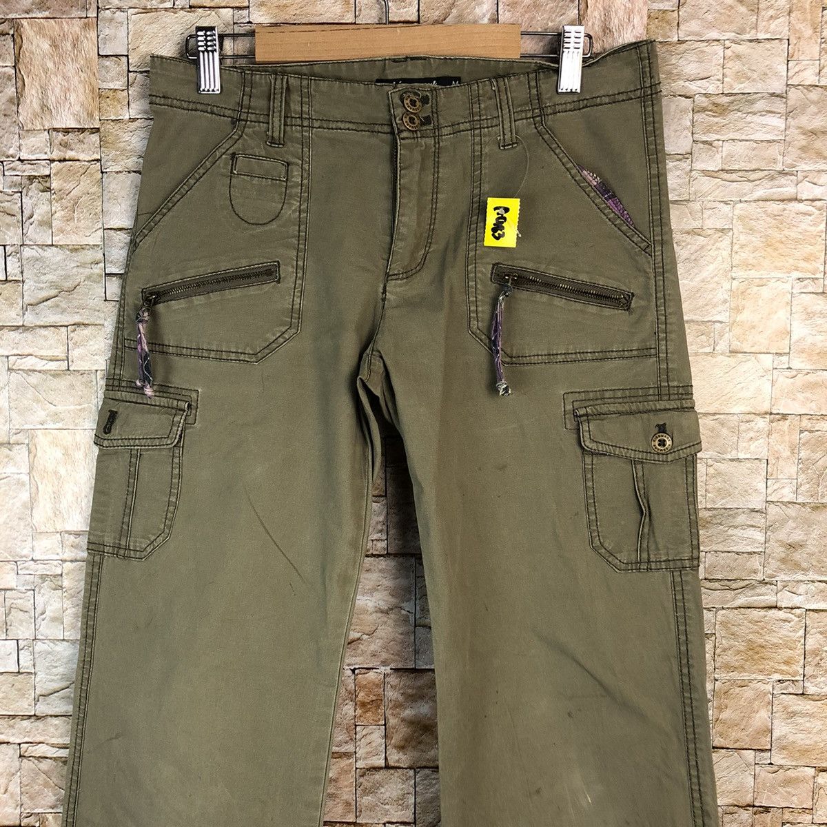 Japanese Brand Kiss Mark Cargo utility tactical Multipocket Pants #A983 Size 27" / US 4 / IT 40 - 4 Thumbnail