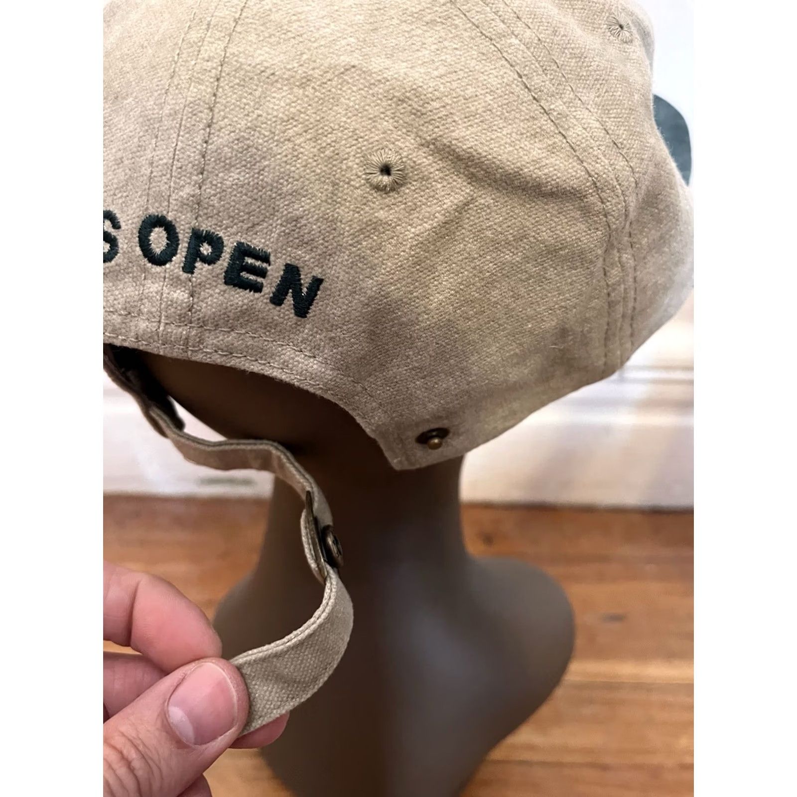 Vintage VINTAGE Lehman Brothers US Open Tennis Hat One Size Beige Baseball Cap Men Adjustable 90s Cotton Solid Size ONE SIZE - 7 Thumbnail