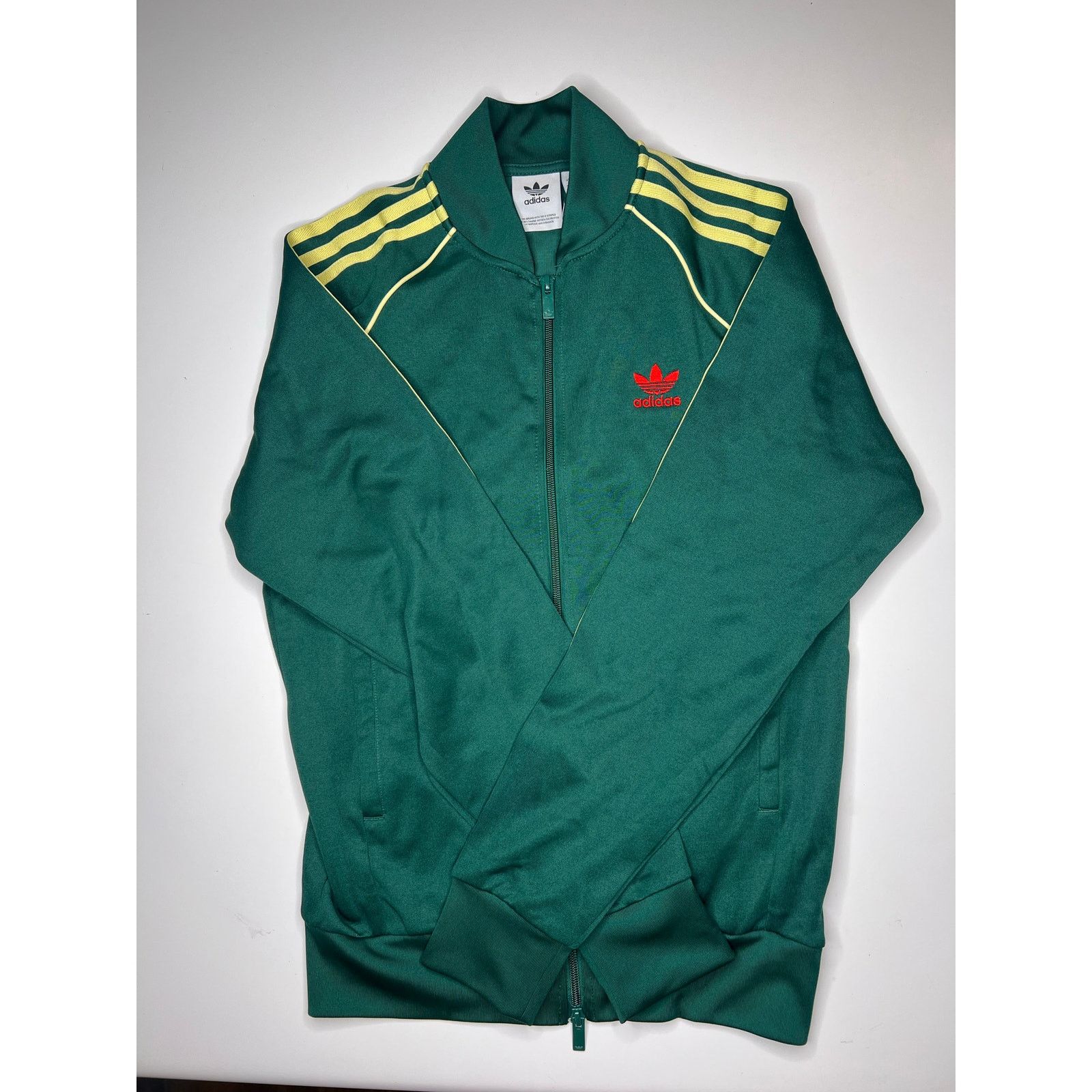 Adidas adidas Originals SST TT Track Jacket Green Yellow Full Zip Size US S / EU 44-46 / 1 - 1 Thumbnail