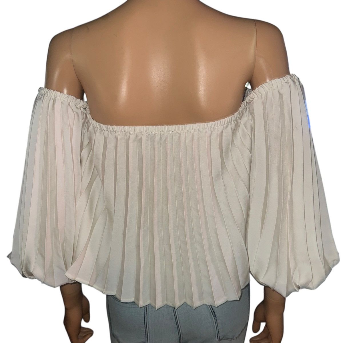 Express Express off shoulder pleated ballon sleeve blouse Size S / US 4 / IT 40 - 3 Thumbnail