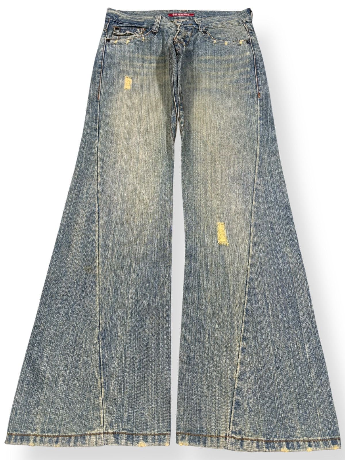 Tornado Mart Vintage Japanese Brand Rusty Mud Wash Flare Distressed Jeans Size US 31 - 1 Thumbnail