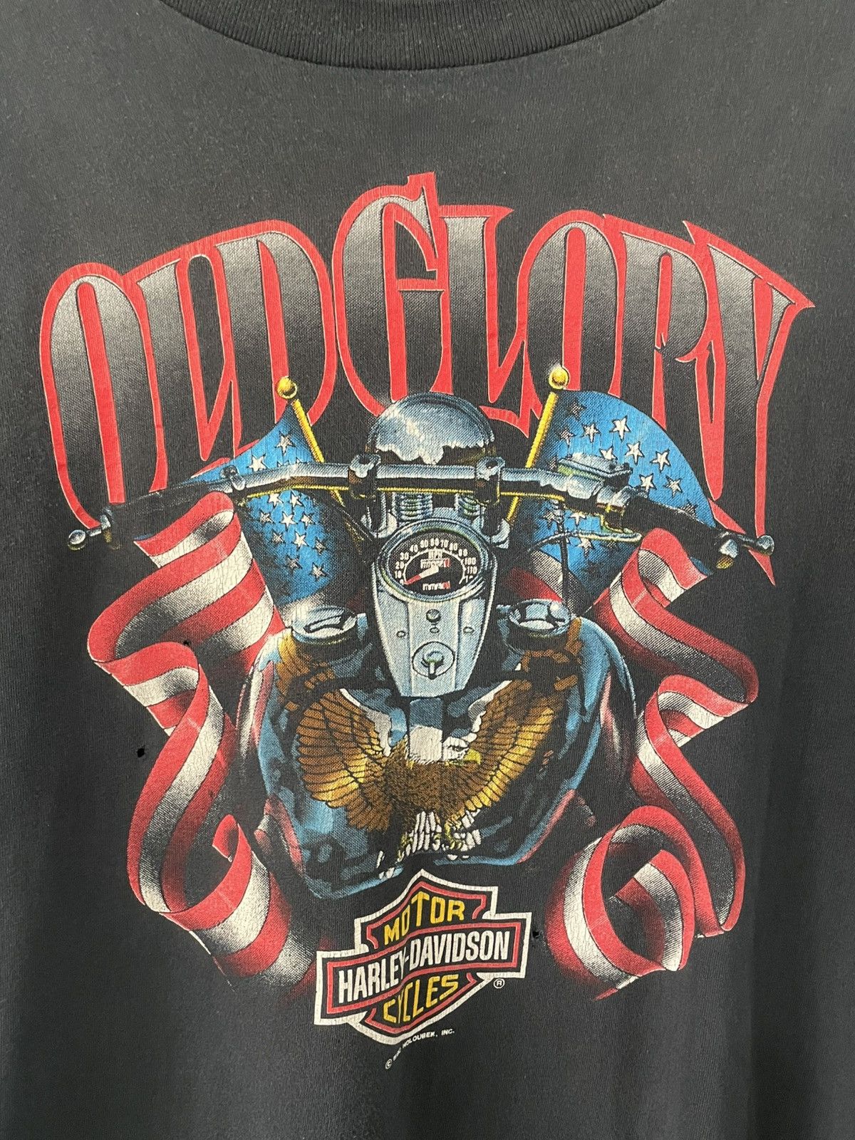 Harley Davidson 1990 Vintage Harley Davidson Tee Size US XL / EU 56 / 4 - 2 Thumbnail