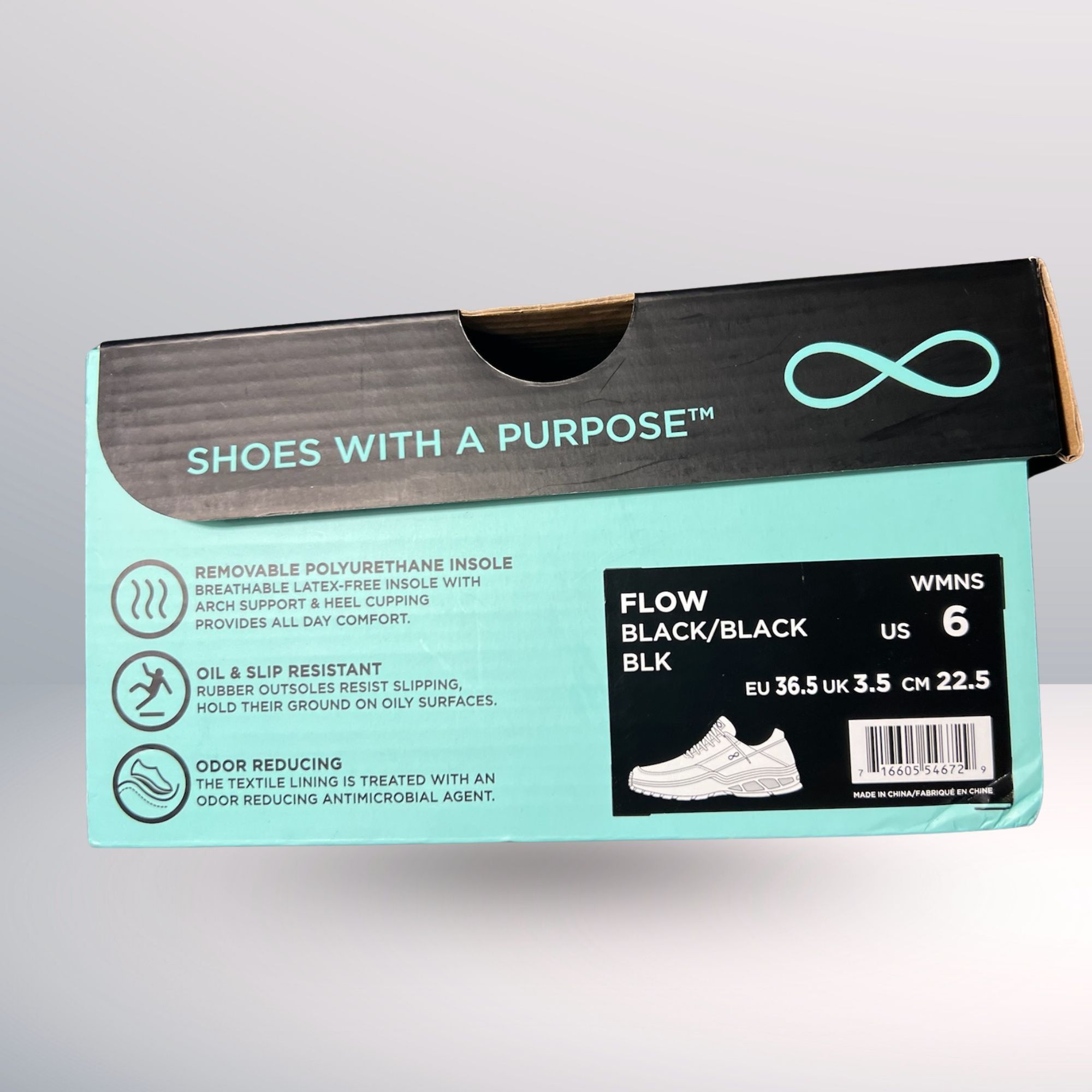 Other Infinity Flow Sneakers Black Womens Size 6 Breathable Lightw Size US 6 / IT 36 - 5 Thumbnail