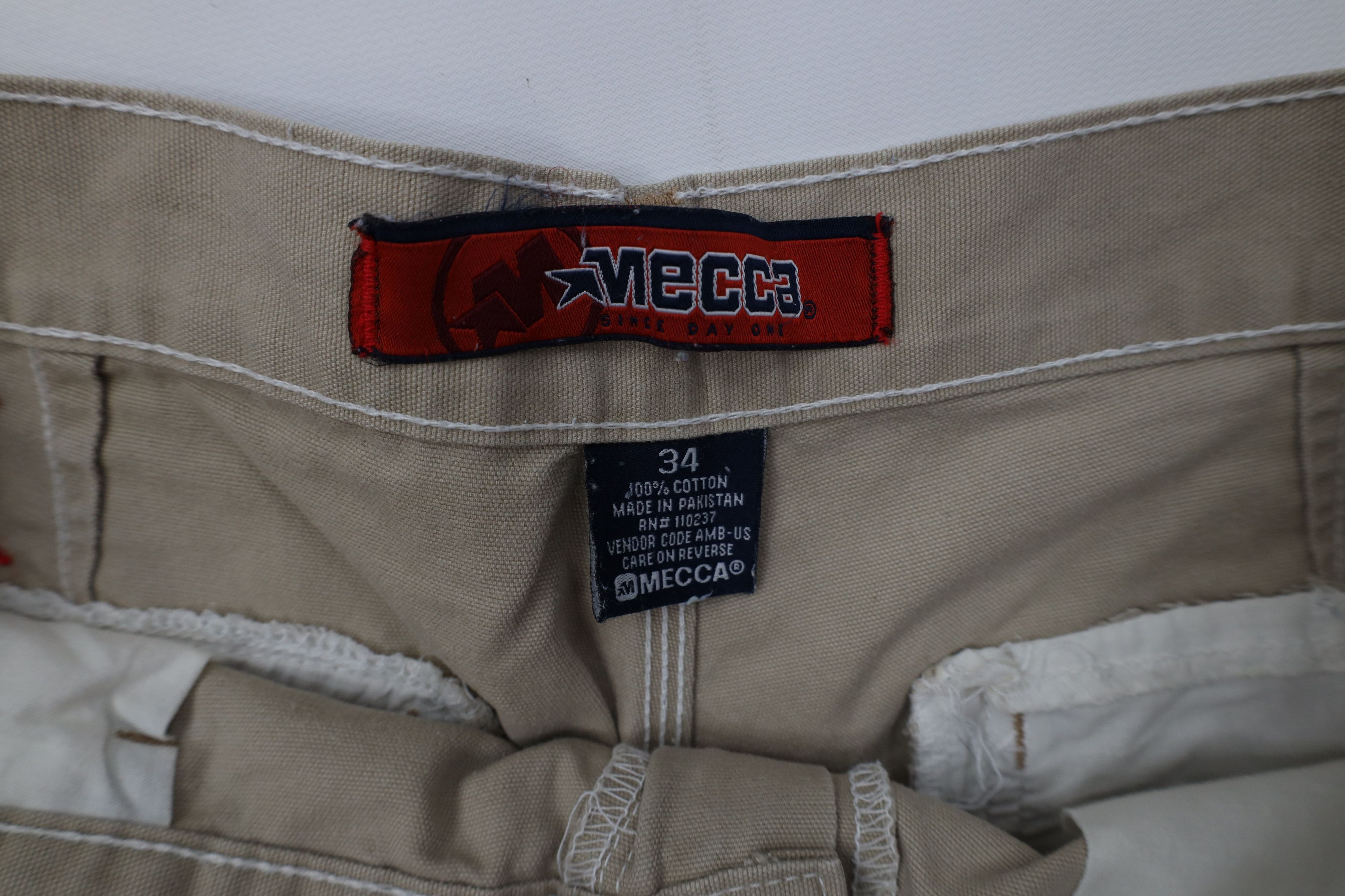 Vintage Vintage 90s Y2K Streetwear Canvas Cargo Shorts Khaki Tan Size US 34 / EU 50 - 8 Thumbnail