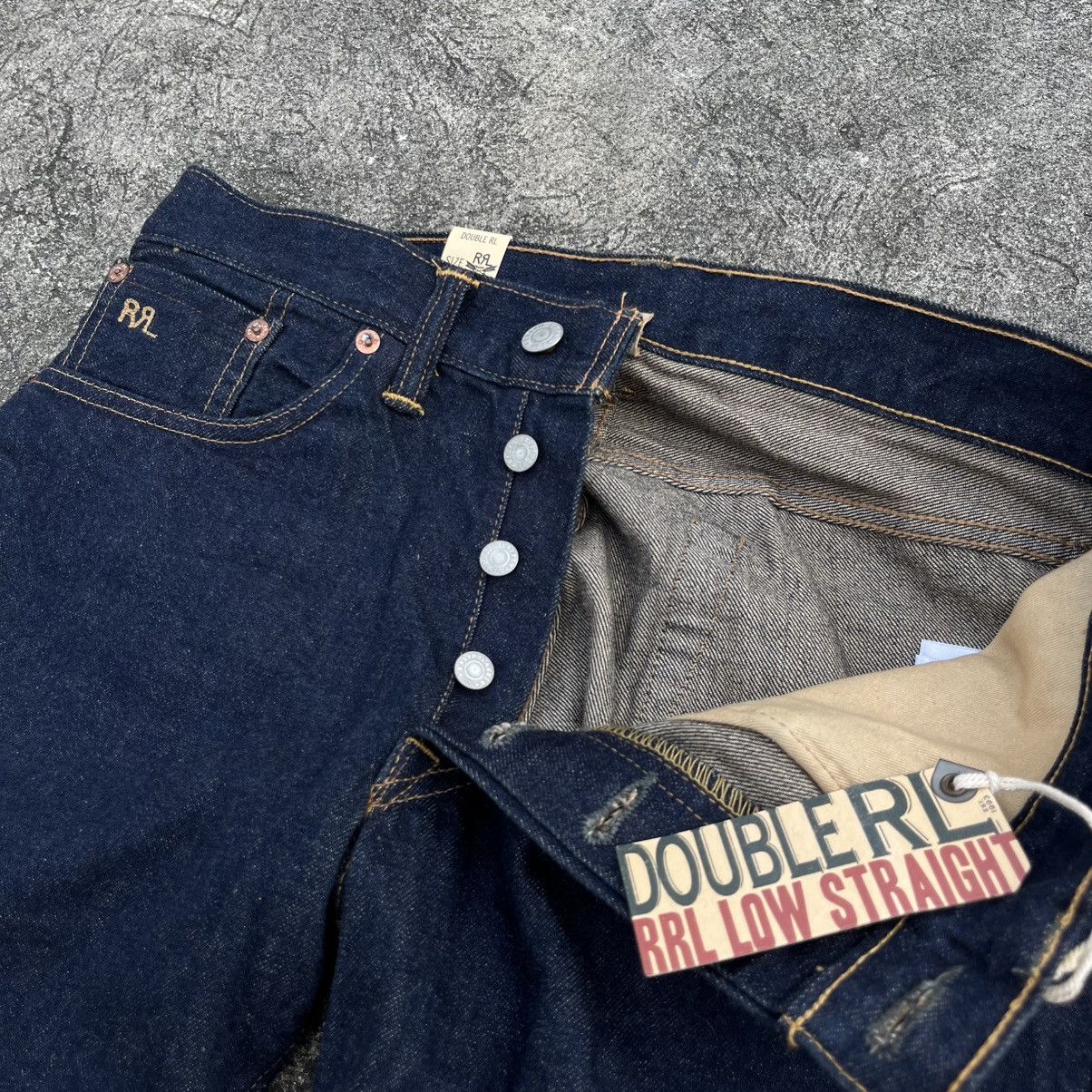 RRL Ralph Lauren Double RL Low Straight Selvedge Jean Size US 30 / EU 46 - 8 Thumbnail