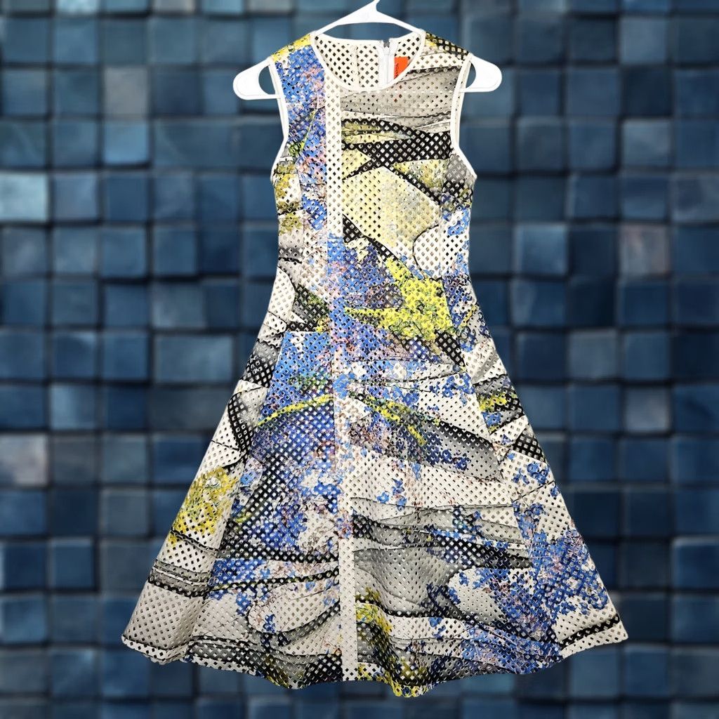 Clover Canyon CLOVER CANYON Women's Space Garden Print Perforated Neoprene Dress XS Size XS / US 0-2 / IT 36-38 - 1 Thumbnail