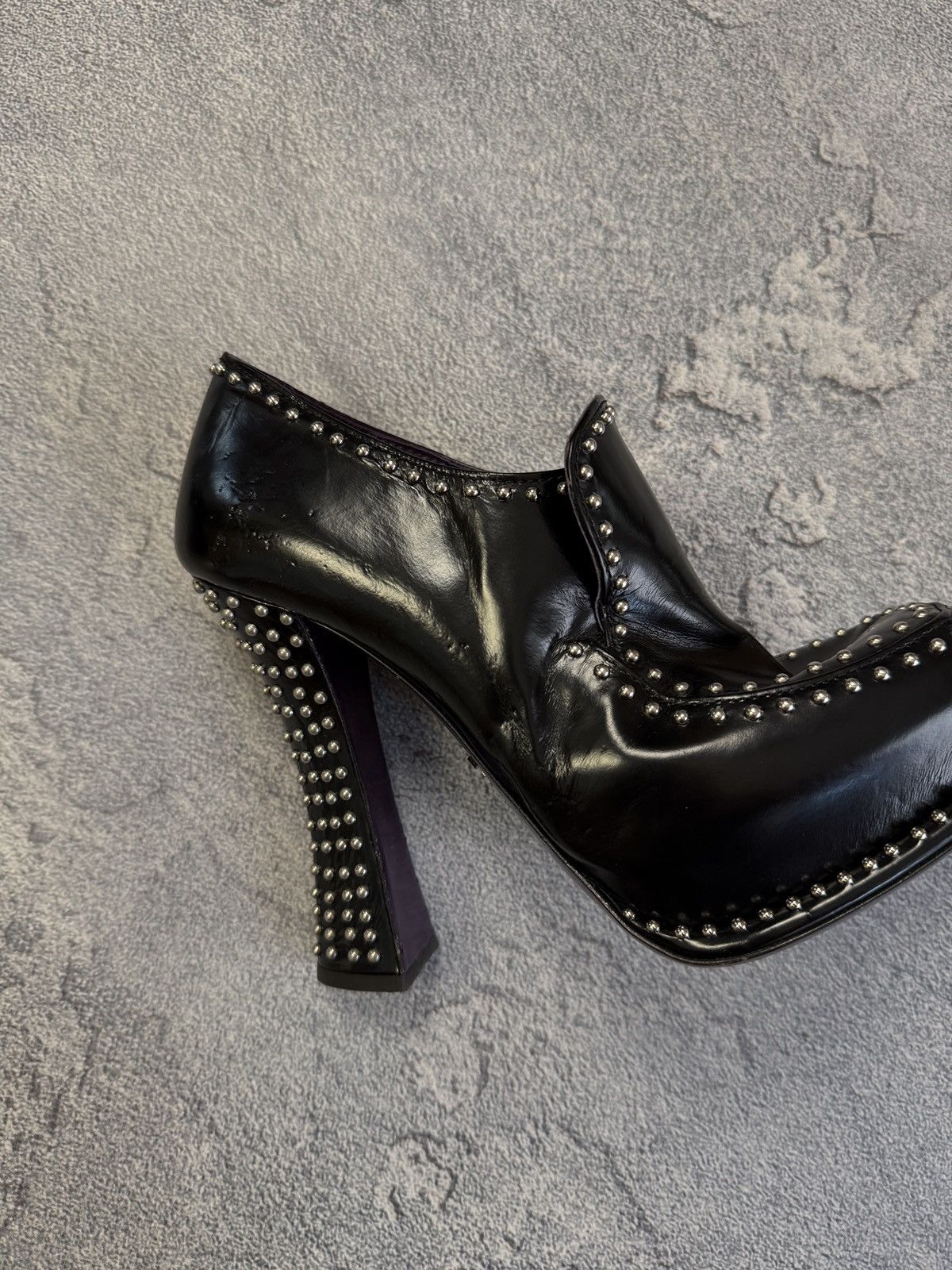 Prada Vintage Prada Platform Shoes Metal Size US 7 / IT 37 - 10 Thumbnail