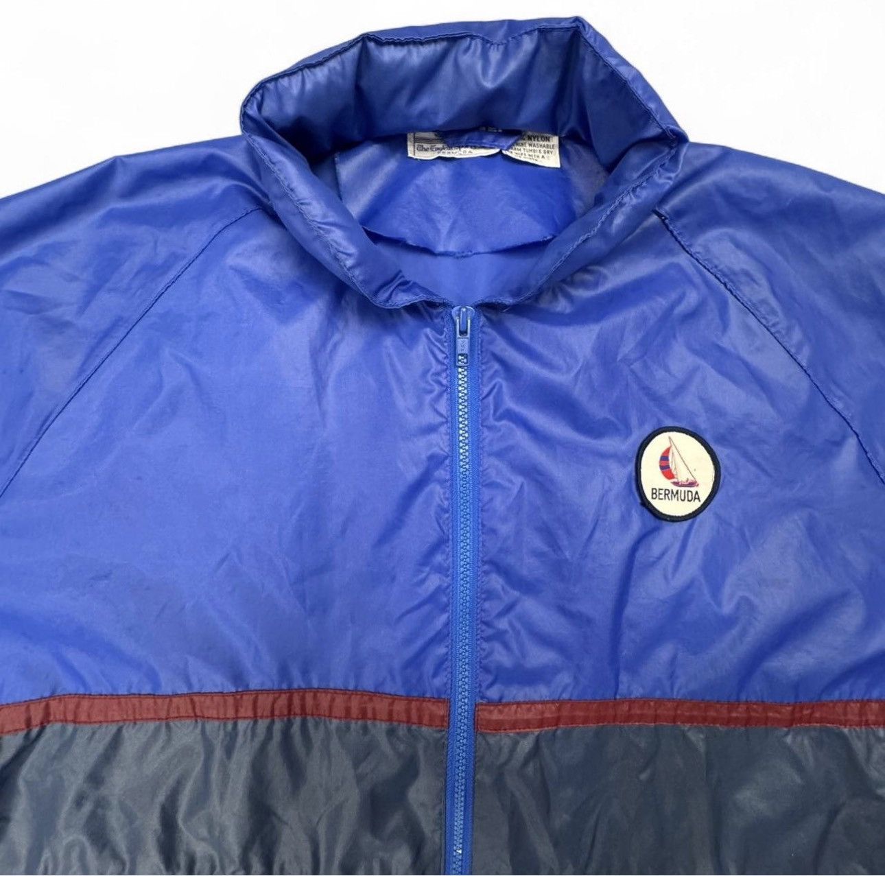 Other VTG 80s Newport Bermuda Hooded Nylon Windbreaker Colorblock Size US XL / EU 56 / 4 - 1 Thumbnail