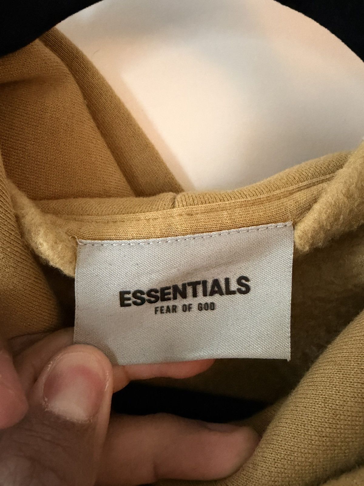 Essentials Essentials Fear of God Hoodie Mustard Yellow Logo Size L Size US L / EU 52-54 / 3 - 2 Thumbnail