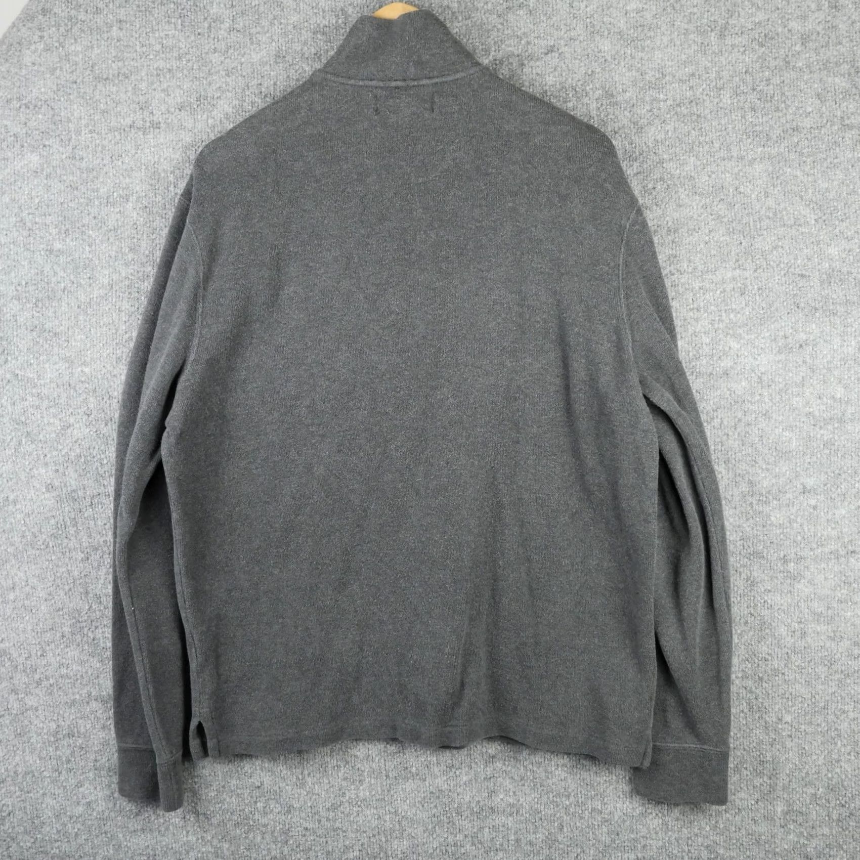 Polo Ralph Lauren Polo Ralph Lauren Sweater Mens Medium Gray Cotton 1/4 Zip Mock Neck Pullover Size US M / EU 48-50 / 2 - 3 Thumbnail