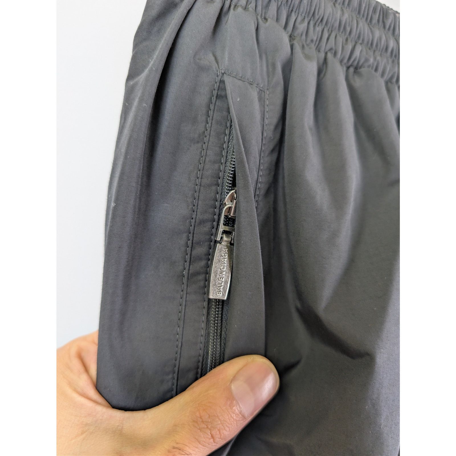 Balenciaga o1rshd1 Techno Poplin Minimal Tracksuit Pants Trousers Black Size US 32 / EU 48 - 6 Thumbnail