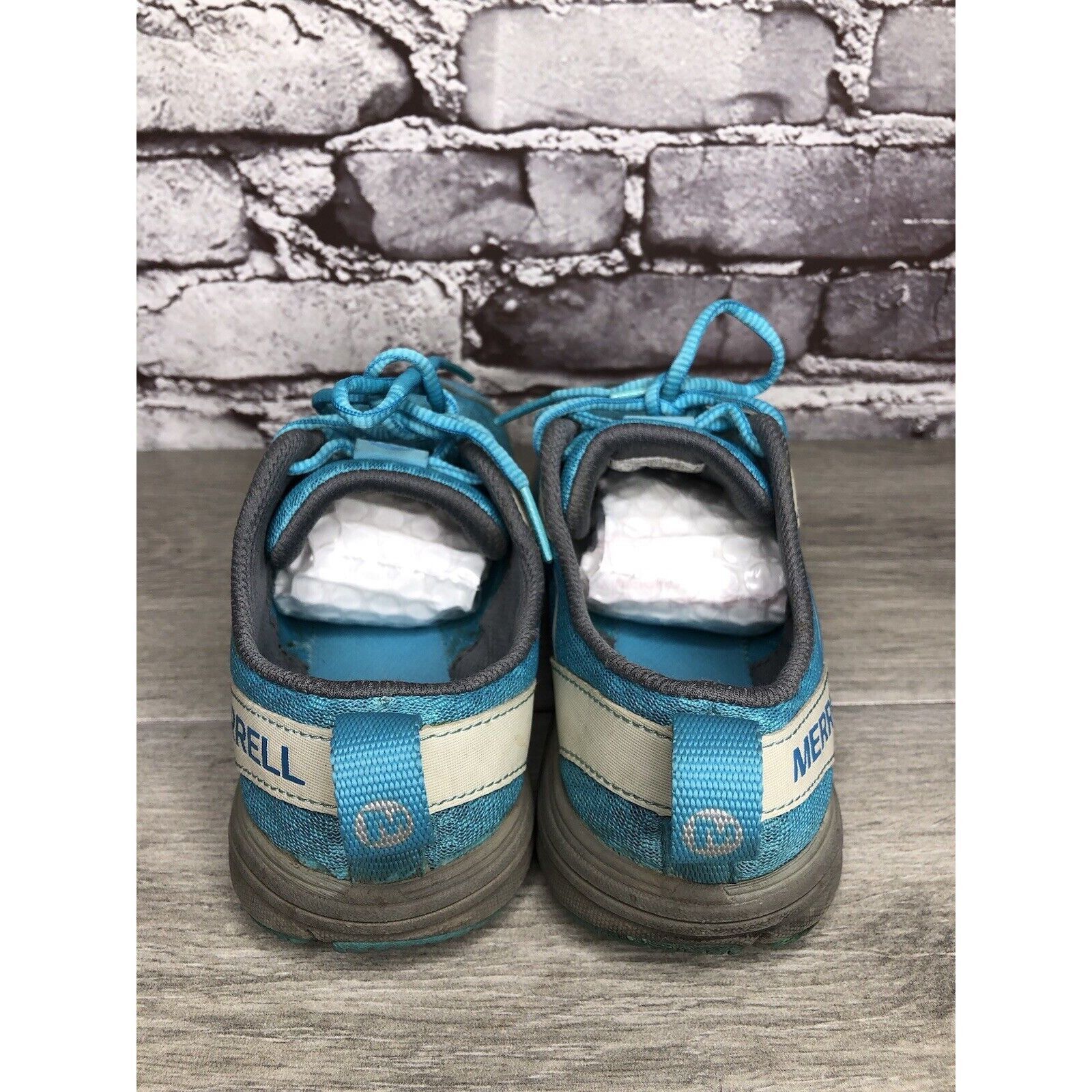 Merrell Merrell Aqua Blue Synthetic Vibram Outsole Light Weight Lace Size US 10.5 / IT 40.5 - 4 Thumbnail