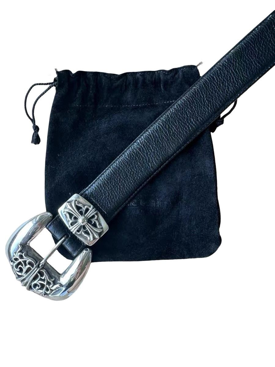 Chrome Hearts Floral cross three piece silver belt Size 38 - 4 Thumbnail