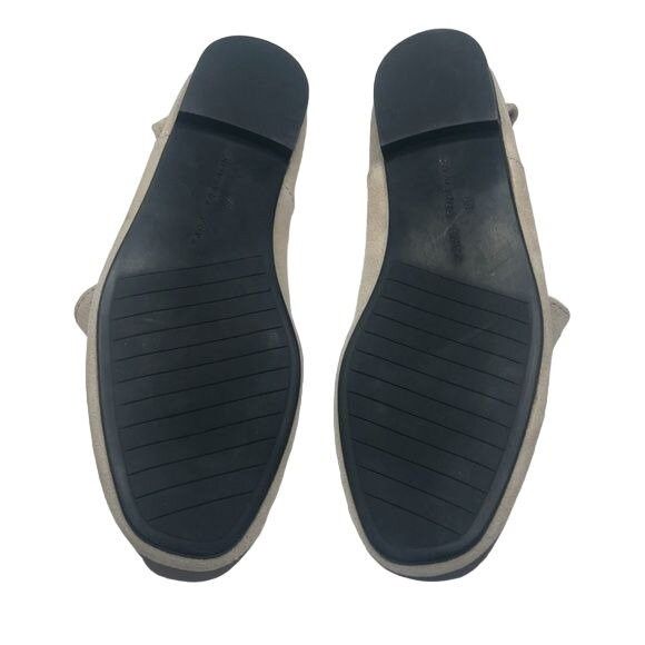 Zara Zara Trafaluc Natural Beige Suede Leather Slip-On Loafers Size US 7 / IT 37 - 5 Thumbnail