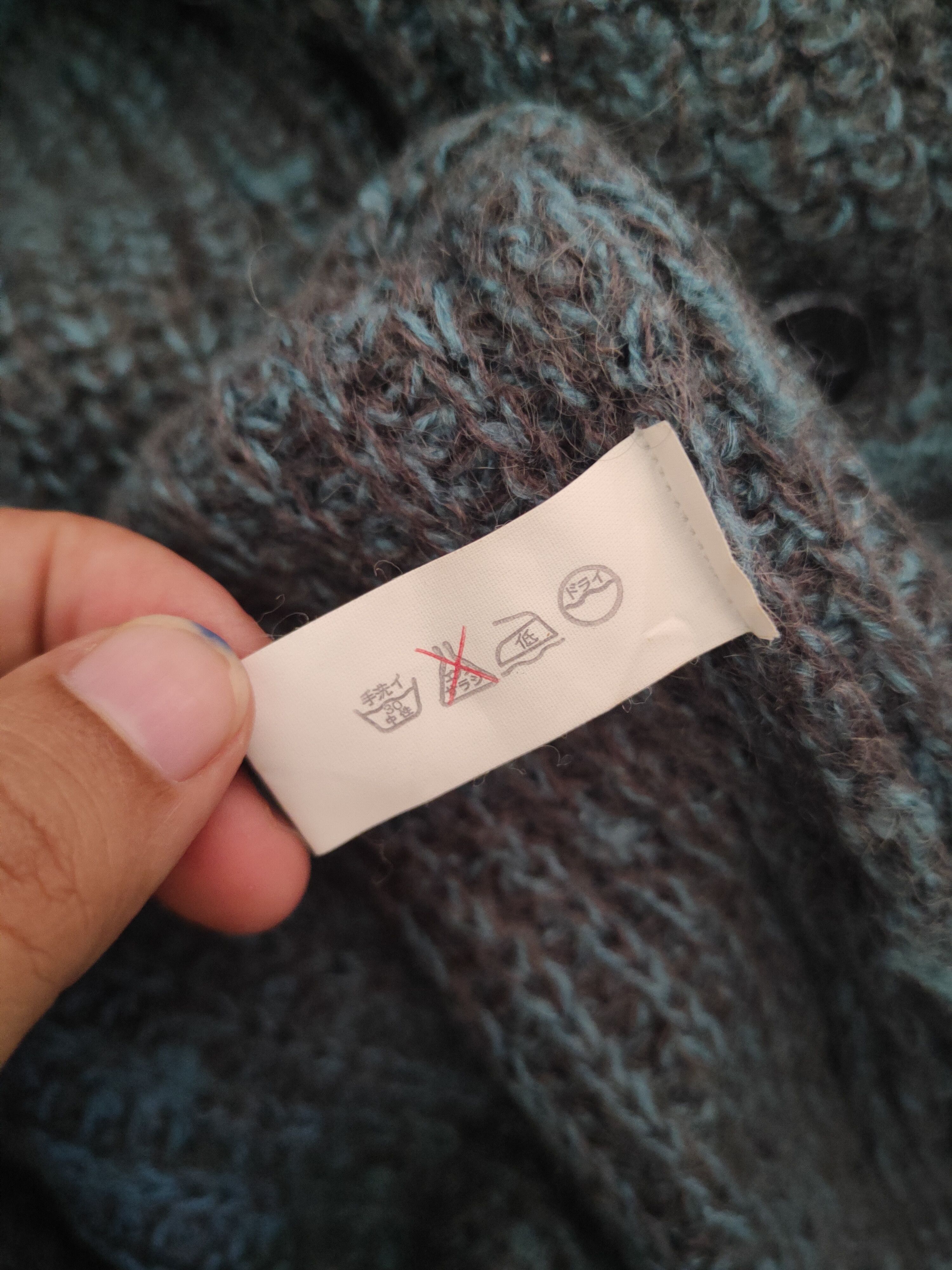 Japanese Brand DL Uomo Arbiter Dark Gray Blue Knitwear Cardigans # 46-389 Size US L / EU 52-54 / 3 - 10 Thumbnail