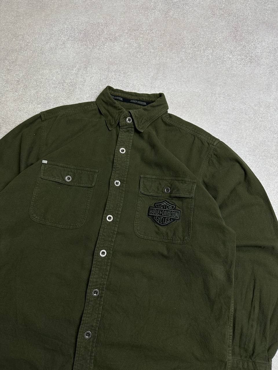 Harley Davidson Vintage Harley Davidson Overshirt Cotton Jacket Rare M Size US M / EU 48-50 / 2 - 3 Thumbnail