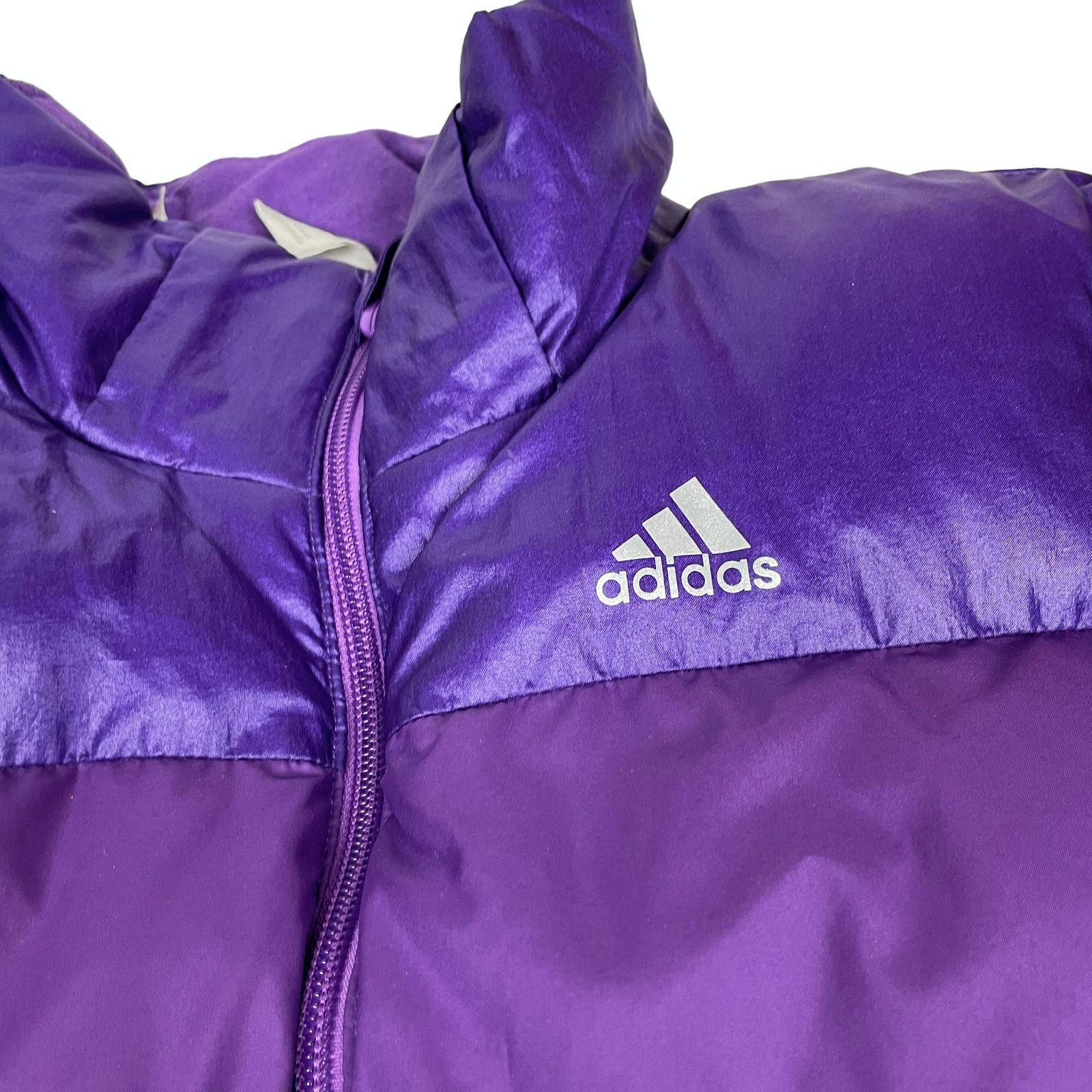 Adidas × Vintage Adidas Purple Long Sleeve Full Zip Puffer Jacket Medium Size M / US 6-8 / IT 42-44 - 3 Thumbnail
