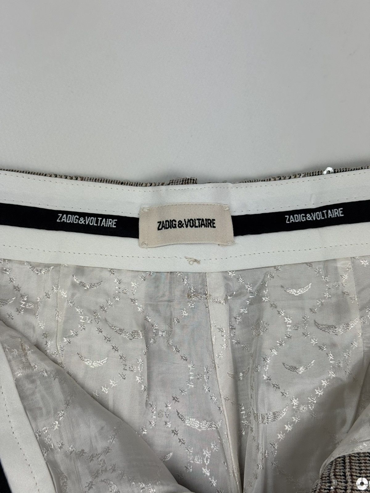 Zadig & Voltaire New! Zadig&Voltaire Peter Car Sequin Beige Women’s Pants Size 26" / US 2 / IT 38 - 13 Thumbnail