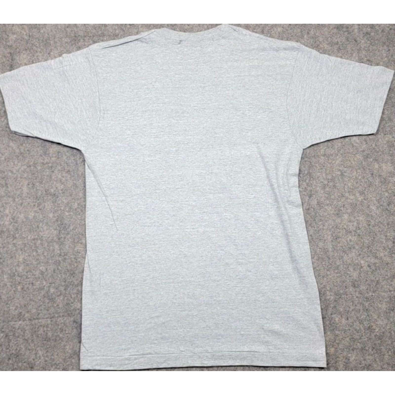 Fruit Of The Loom Fruit of the Loom No Guts No Glory Shirt Gray Adult Large Vintage Y2K Puff Print Mens Shirt Size US L / EU 52-54 / 3 - 5 Thumbnail