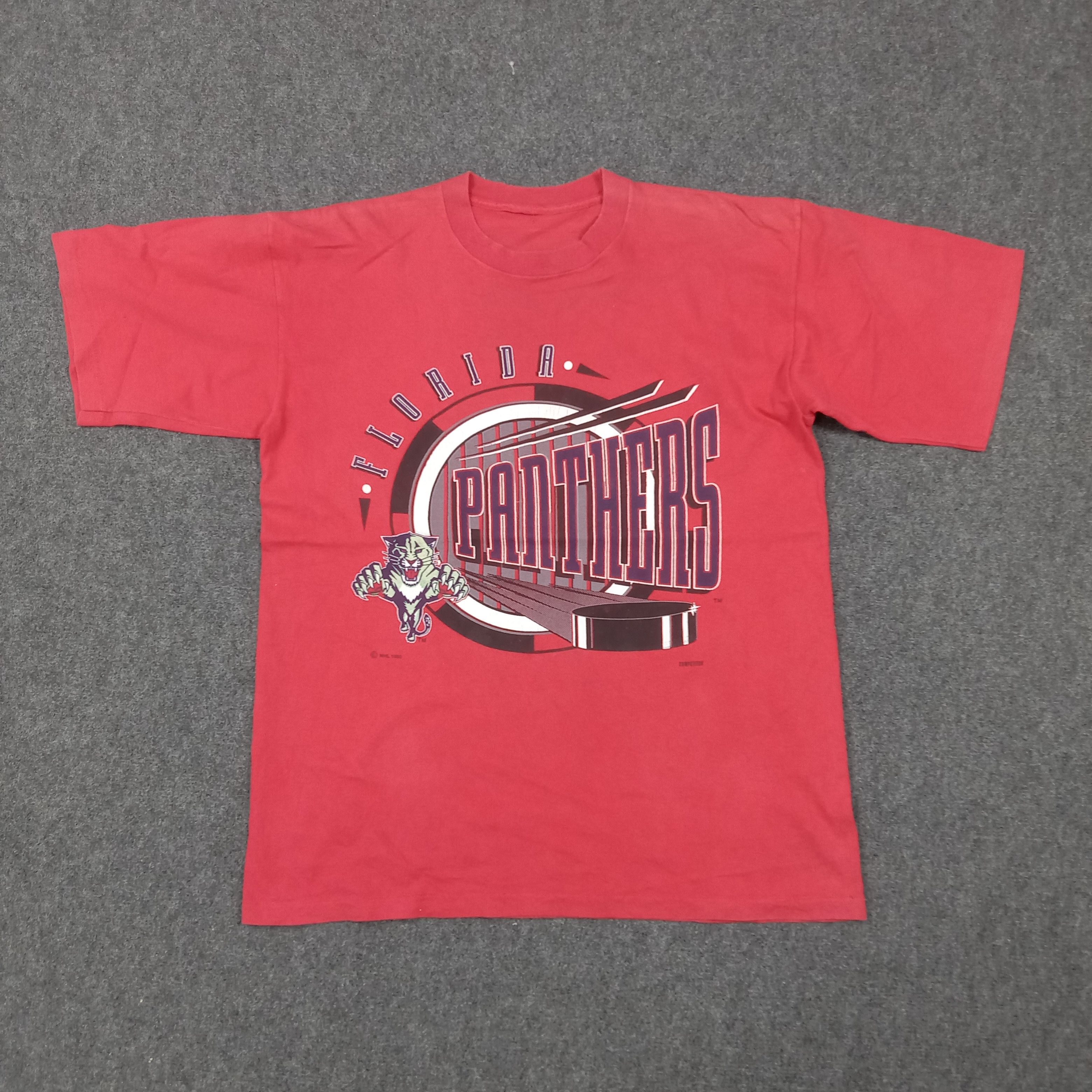 NFL 90s Florida Panthers Hocket Team Tshirt C276N65 Size US L / EU 52-54 / 3 - 1 Thumbnail