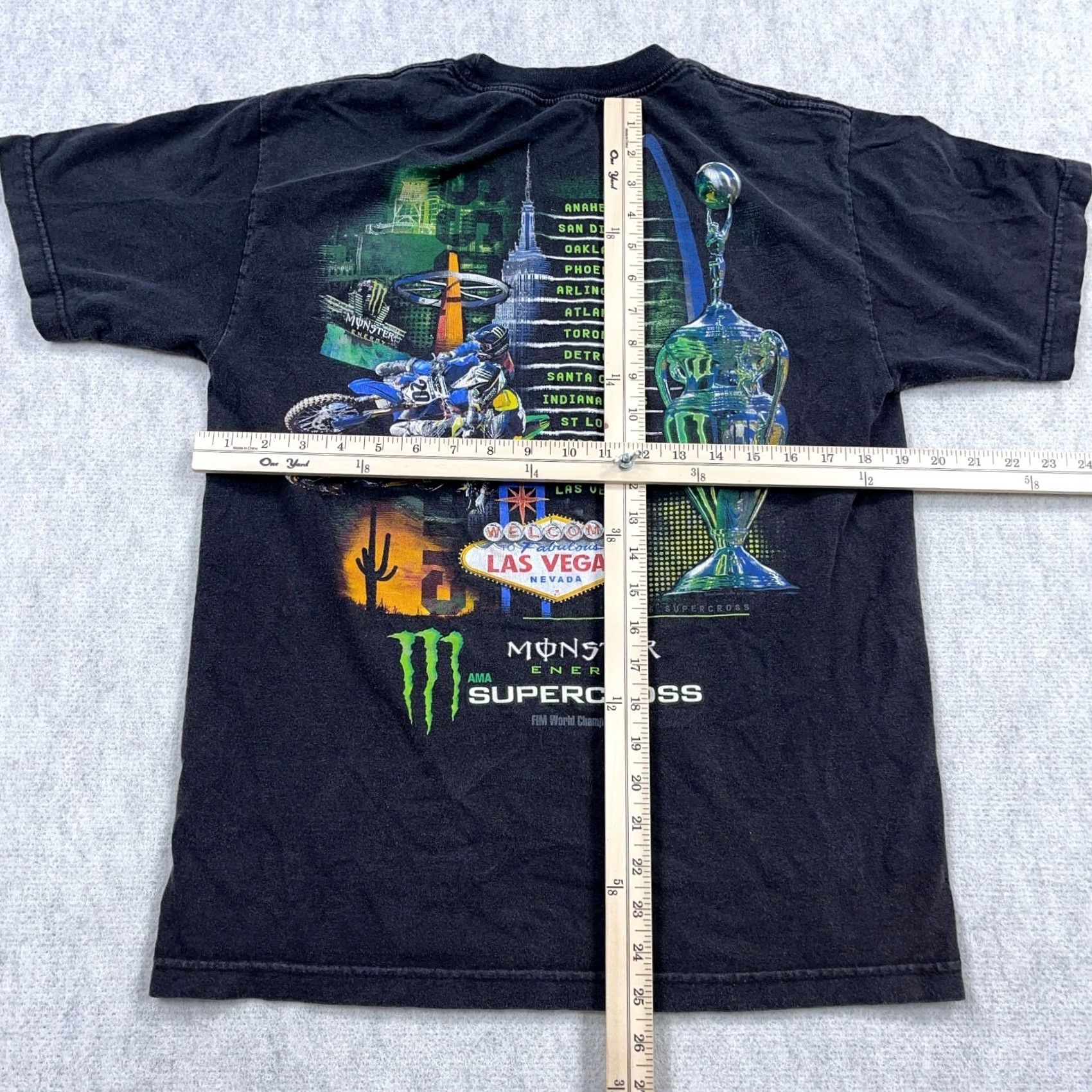 Vintage VINTAGE AL Style Supercross Shirt Men M Black Graphic Print Tee 90s Grunge Las Vegas Monster Energy Logo Shirt Mens Size US M / EU 48-50 / 2 - 7 Thumbnail