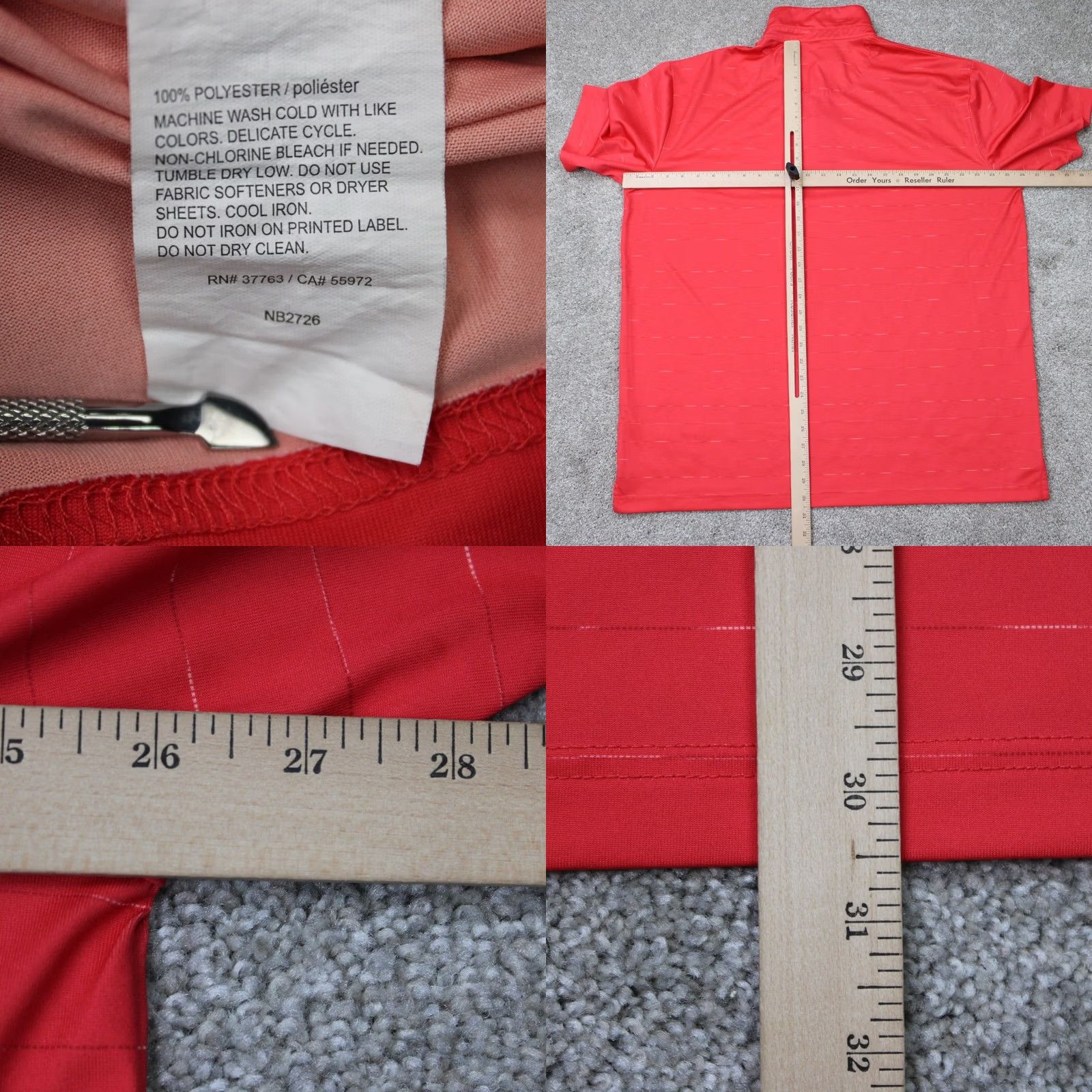 Callaway Callaway Opti-Dri Polo Shirt Mens XL Red Short Sleeve polo Golf 100% Polyester Logo Breathable Stretch Regular Button Pullover Shirt Size US XL / EU 56 / 4 - 8 Thumbnail